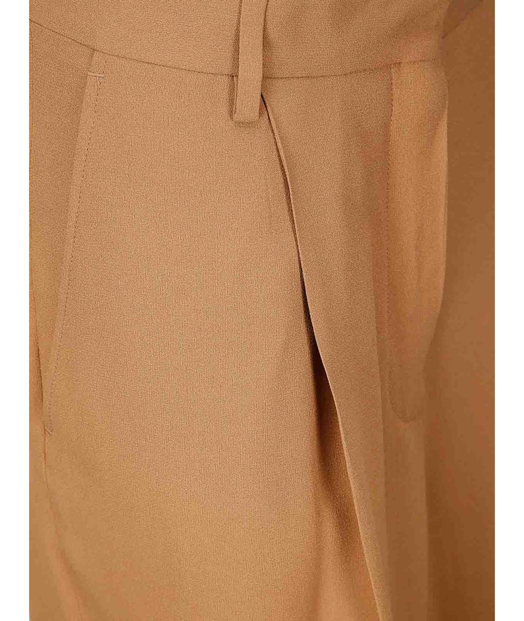 DRIES VAN NOTEN Коричневые вискозные брюки широкие, фото 3