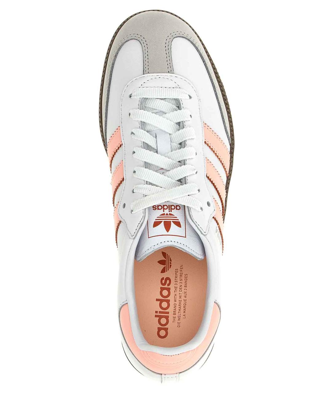 ADIDAS Белые кожаные кроссовки, фото 4