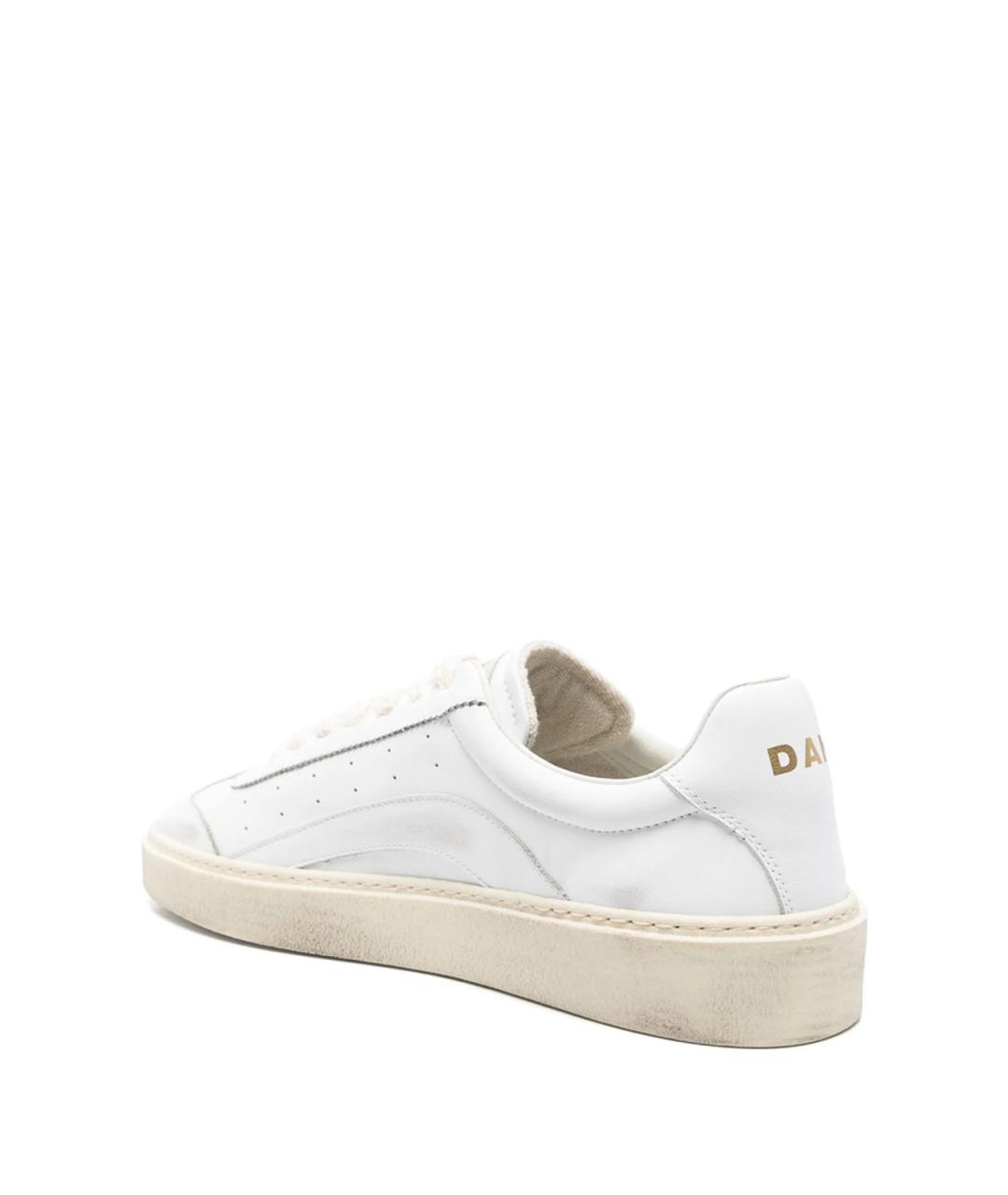 DSQUARED2 Белые кожаные низкие кроссовки / кеды, фото 3