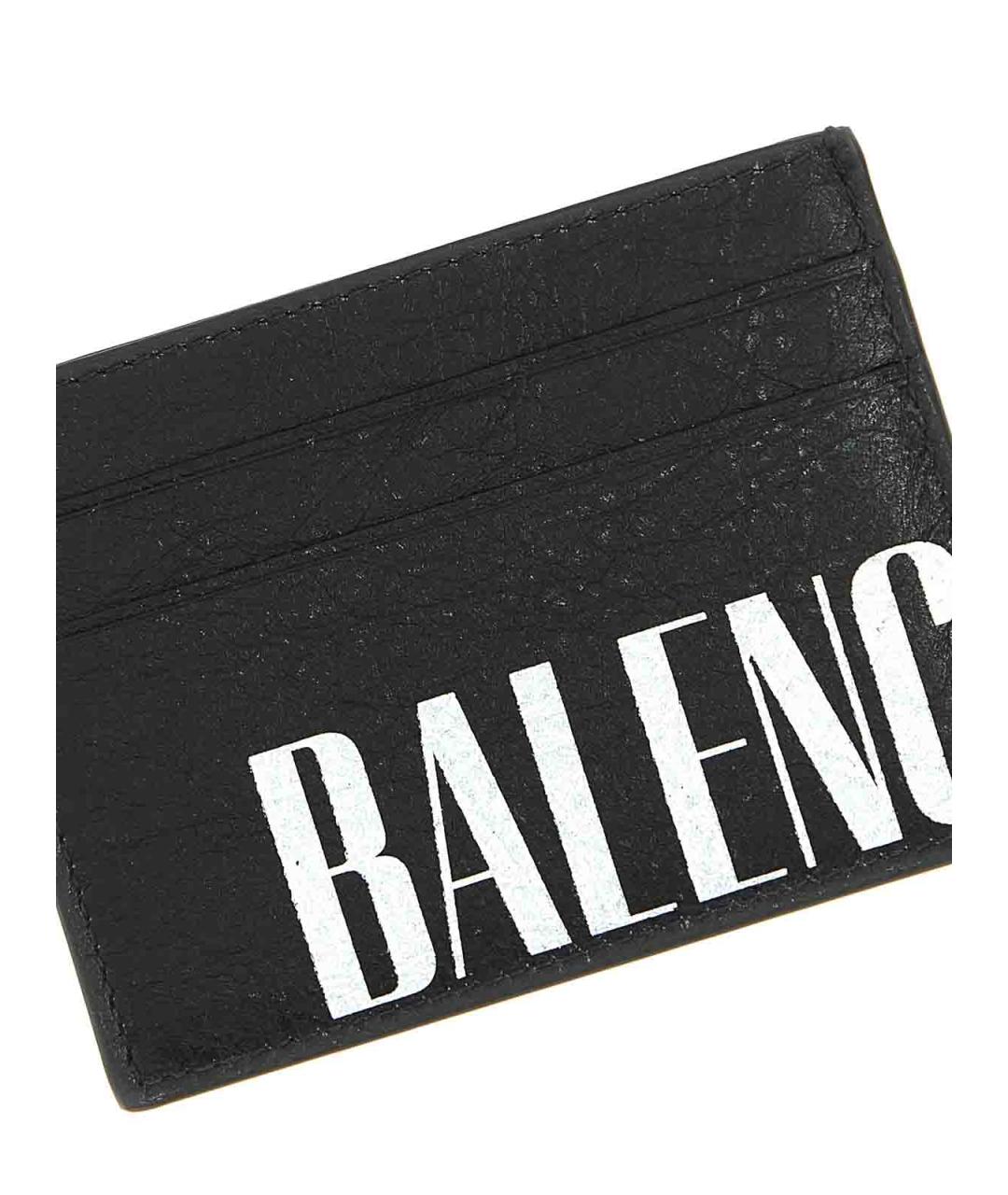 BALENCIAGA Черный кожаный кардхолдер, фото 3