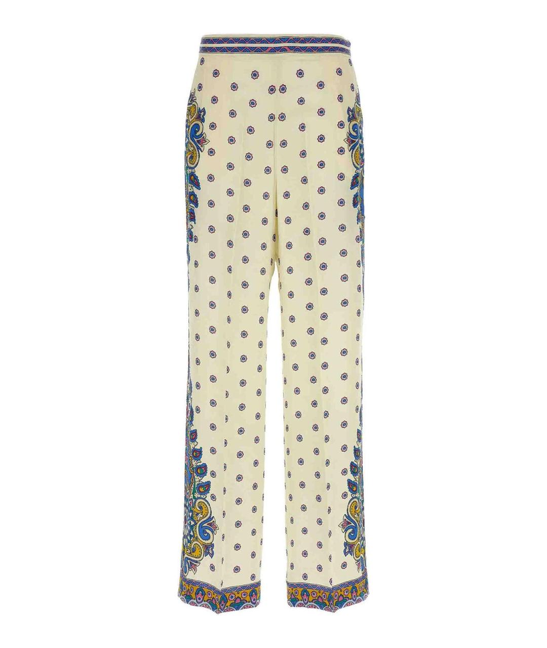 ETRO Белые шелковые брюки широкие, фото 1