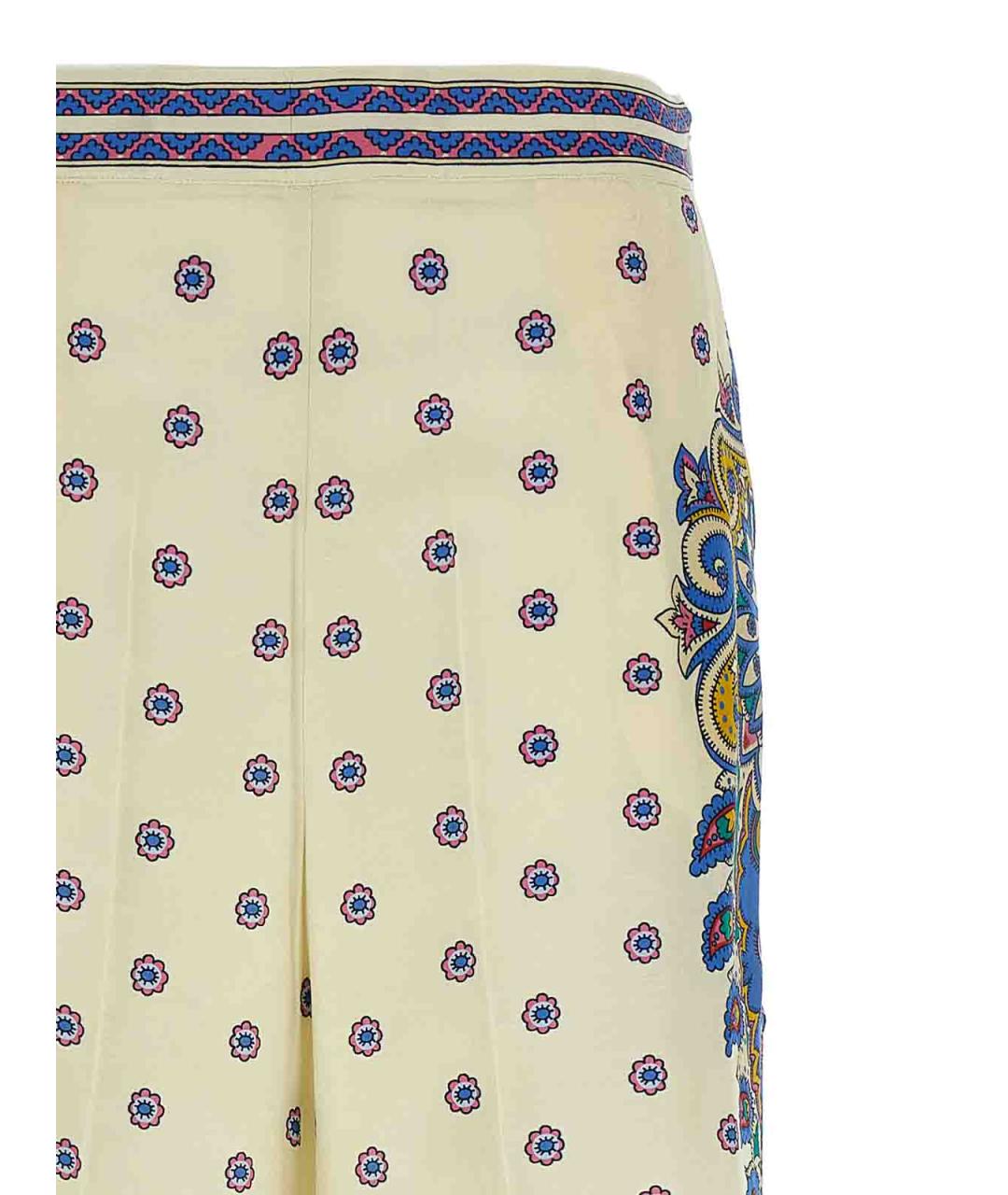 ETRO Белые шелковые брюки широкие, фото 3