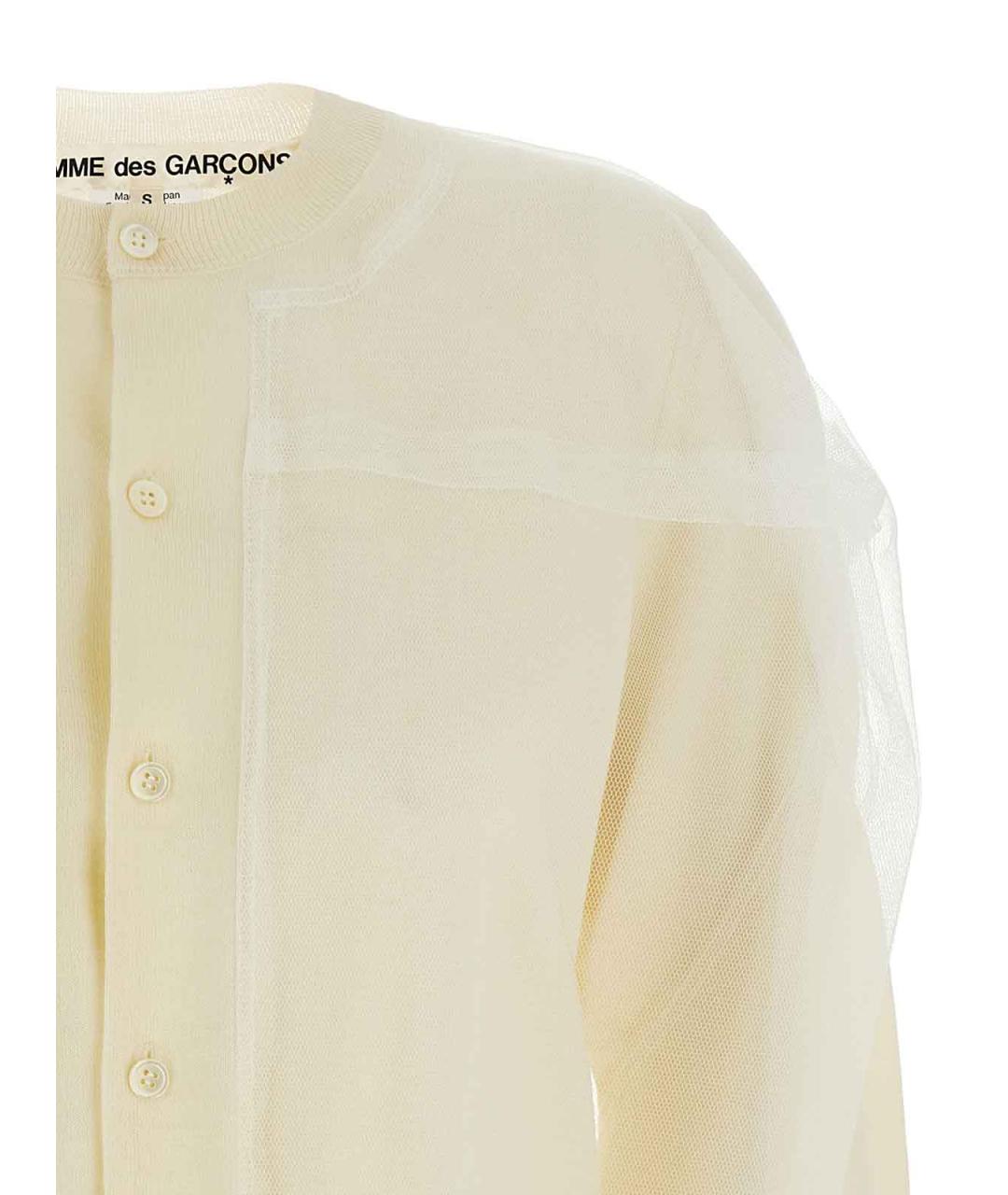 COMME DES GARÇONS Бежевый шерстяной кардиган, фото 3