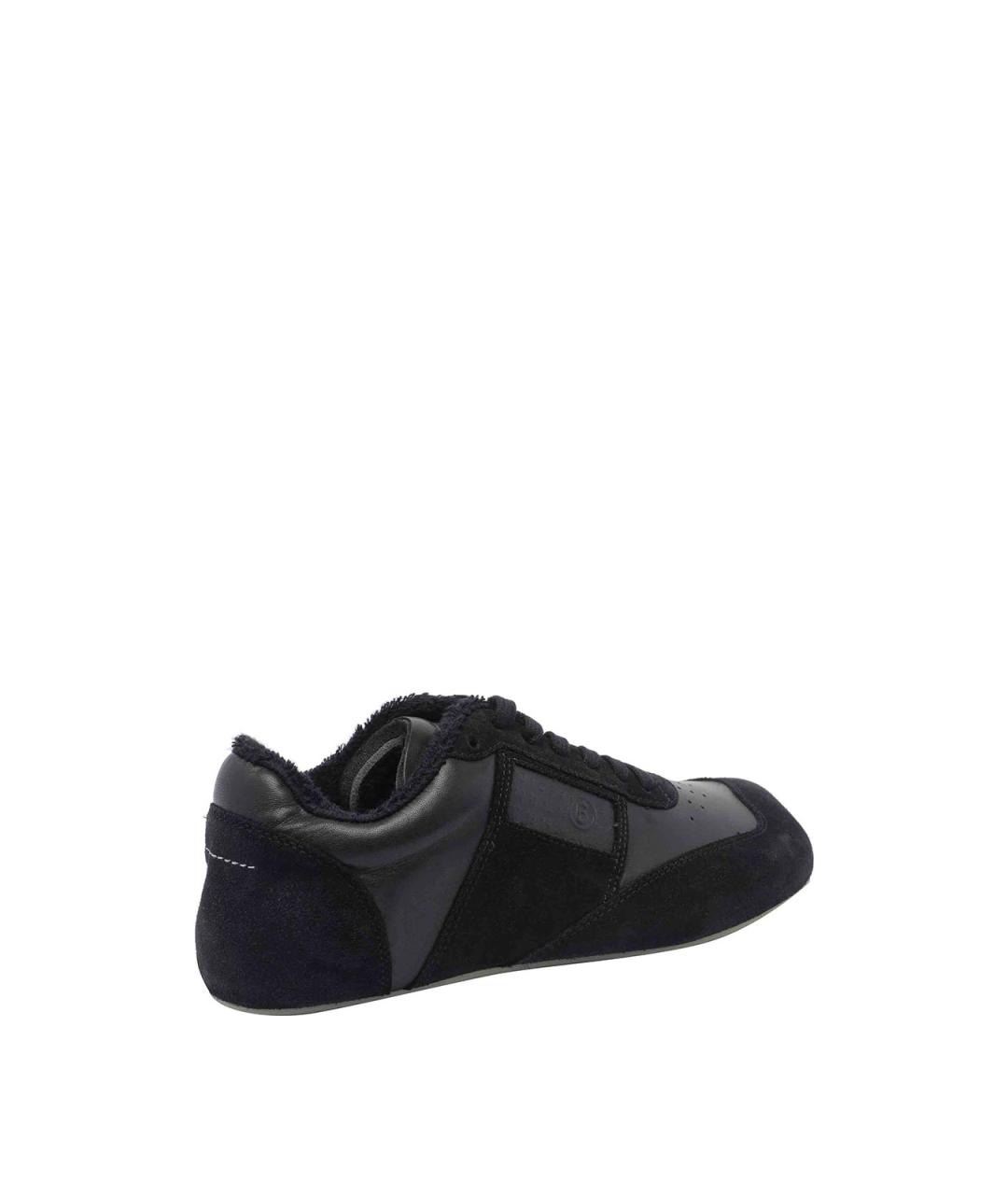 MM6 MAISON MARGIELA Черные замшевые низкие кроссовки / кеды, фото 3