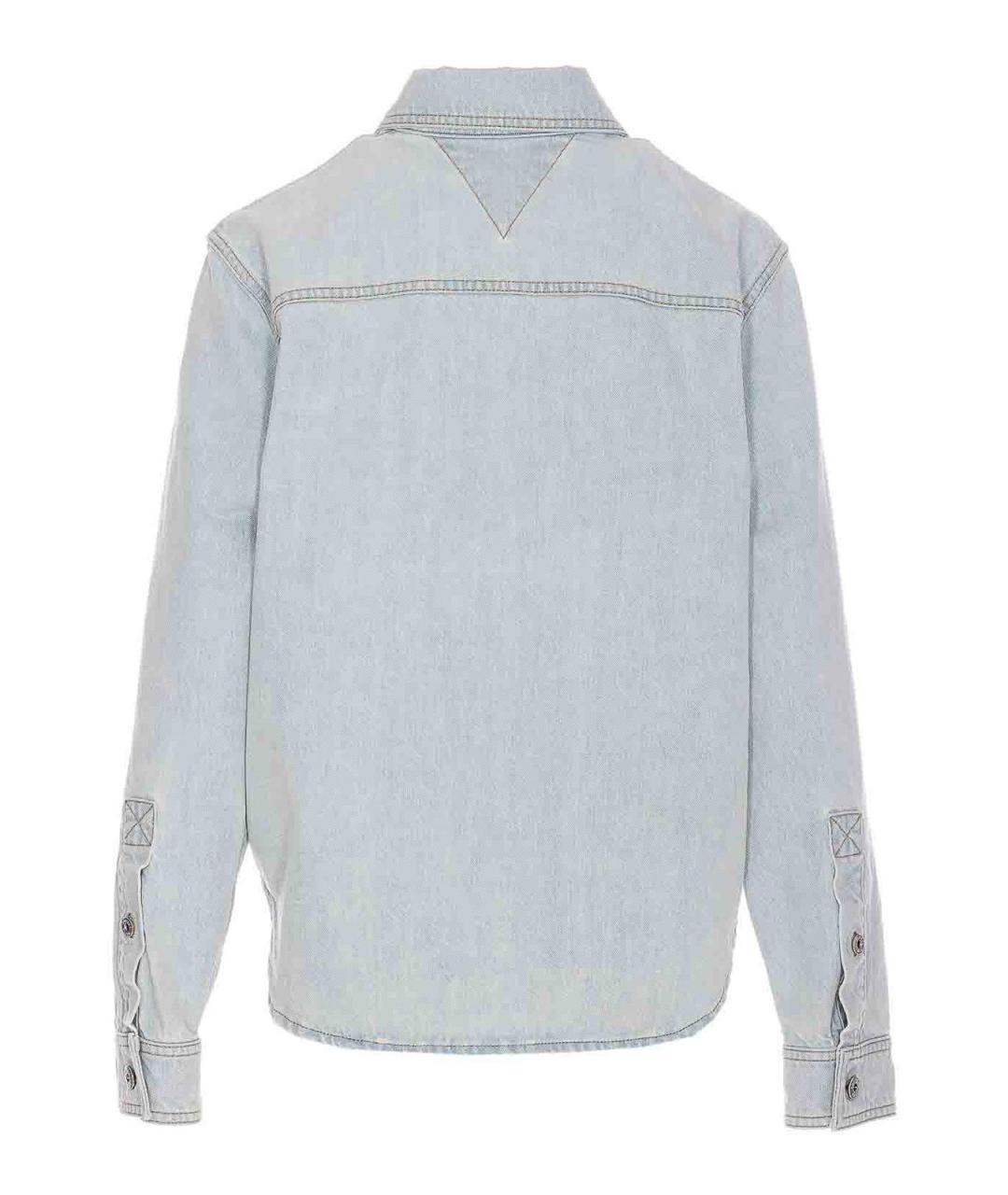 BOTTEGA VENETA Синяя хлопковая рубашка, фото 2