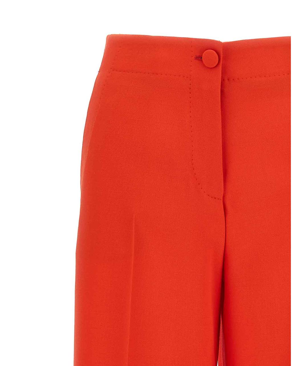 BRIONI Красные шерстяные прямые брюки, фото 3