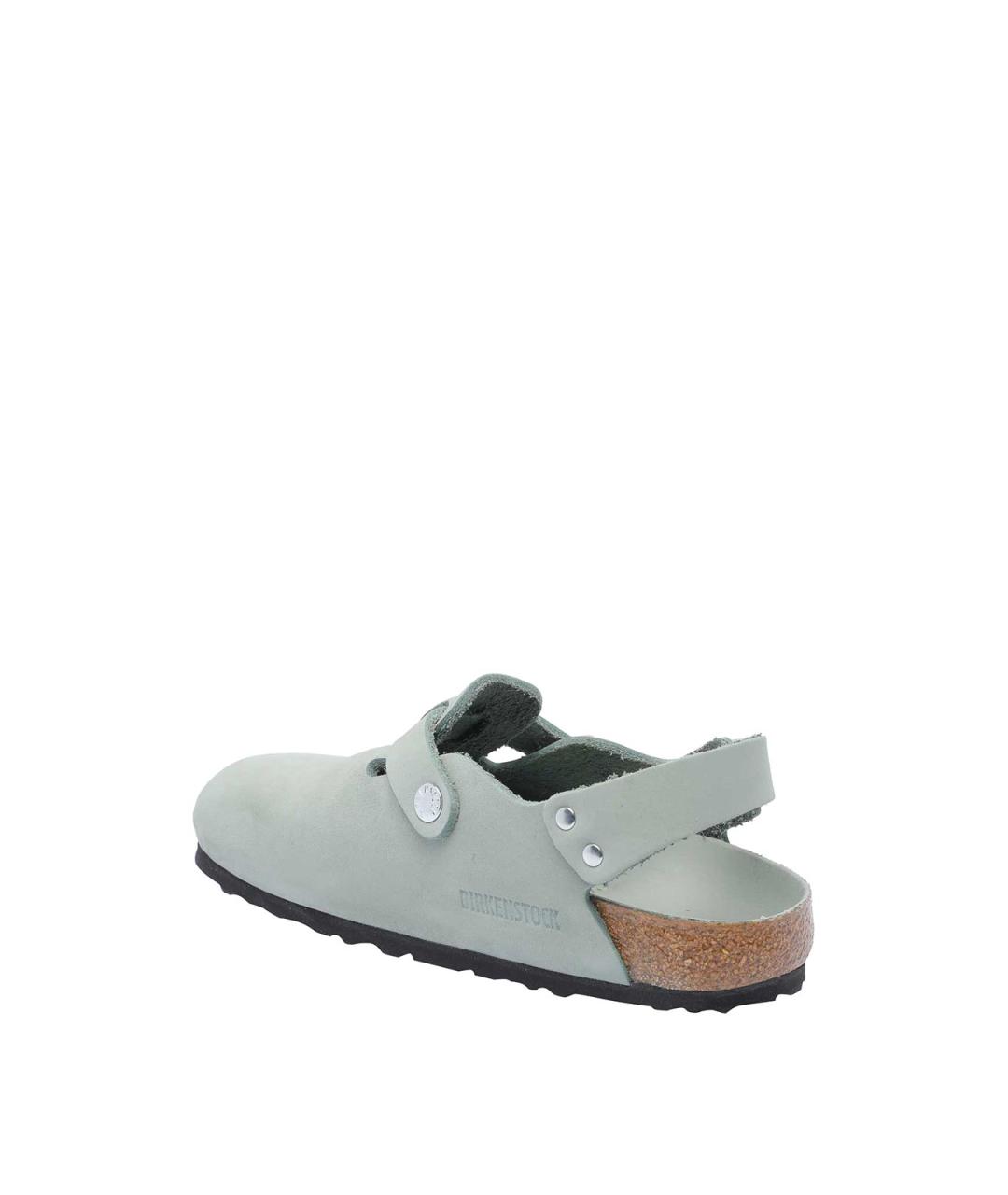 BIRKENSTOCK Зеленые кожаные мюли, фото 4