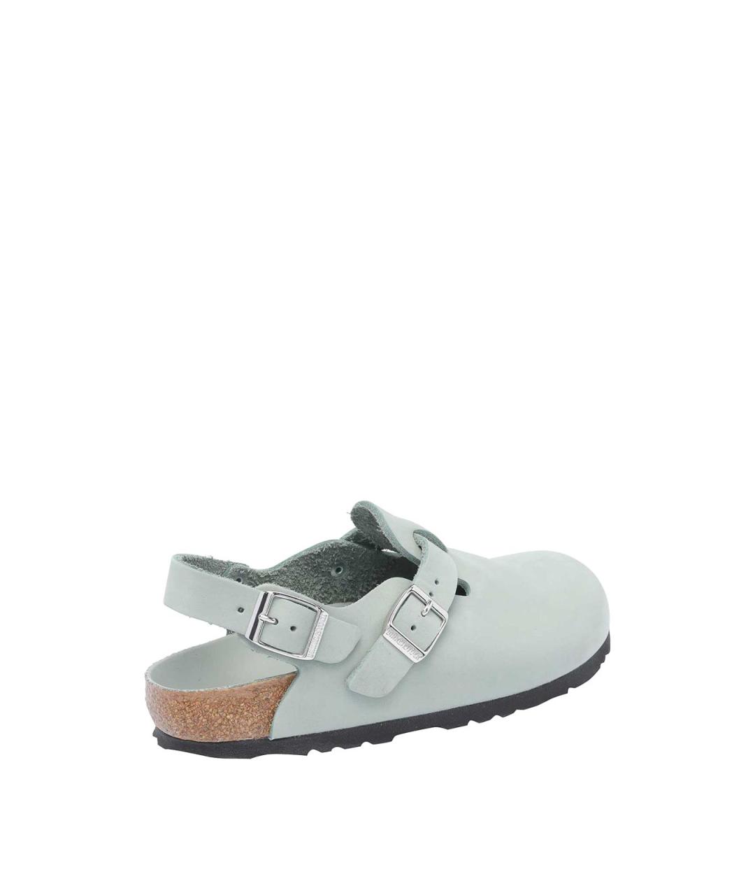 BIRKENSTOCK Зеленые кожаные мюли, фото 3