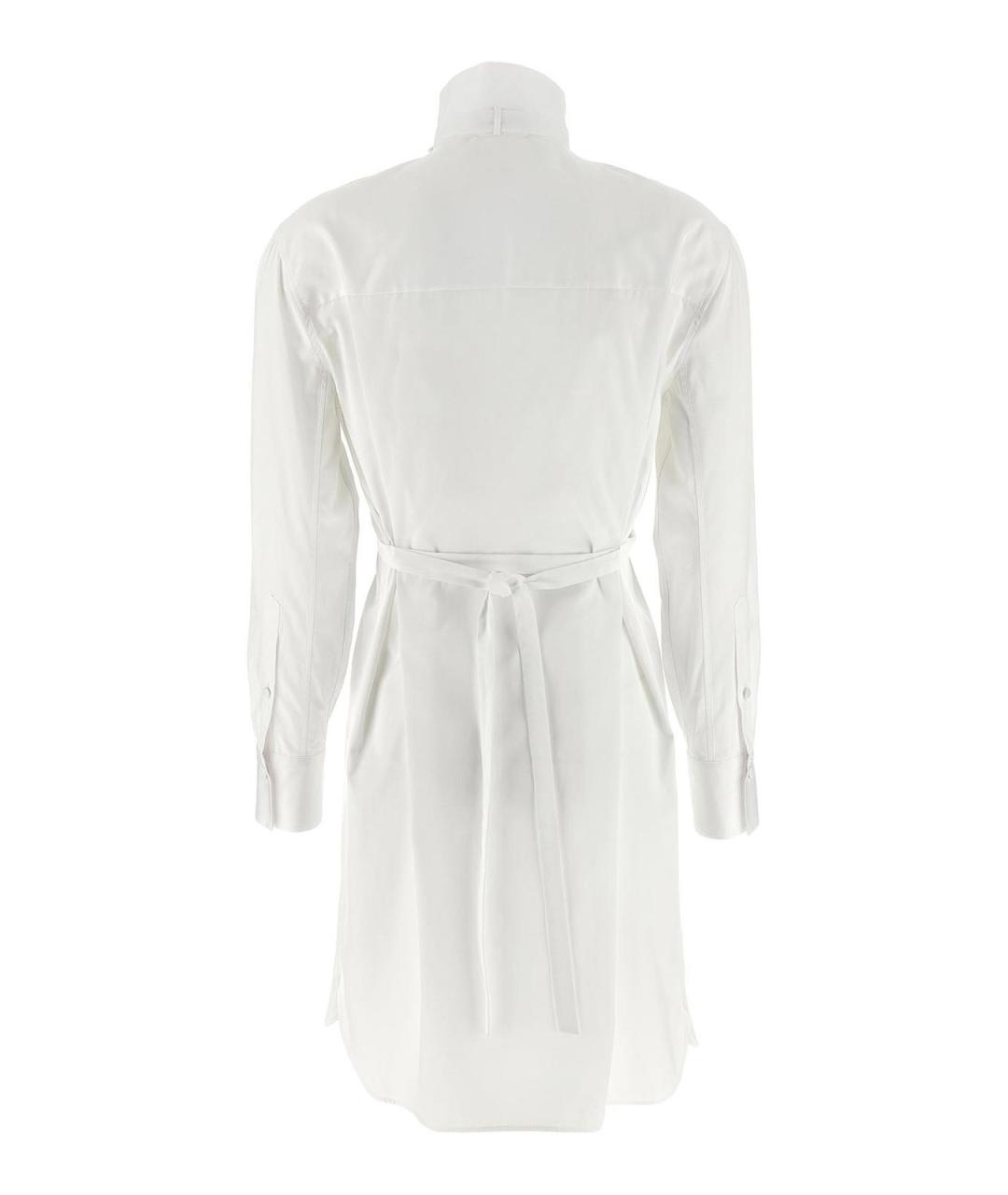ALEXANDER MCQUEEN Белое хлопковое повседневное платье, фото 2