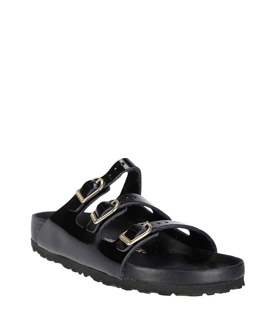 BIRKENSTOCK Черные кожаные мюли, фото 2