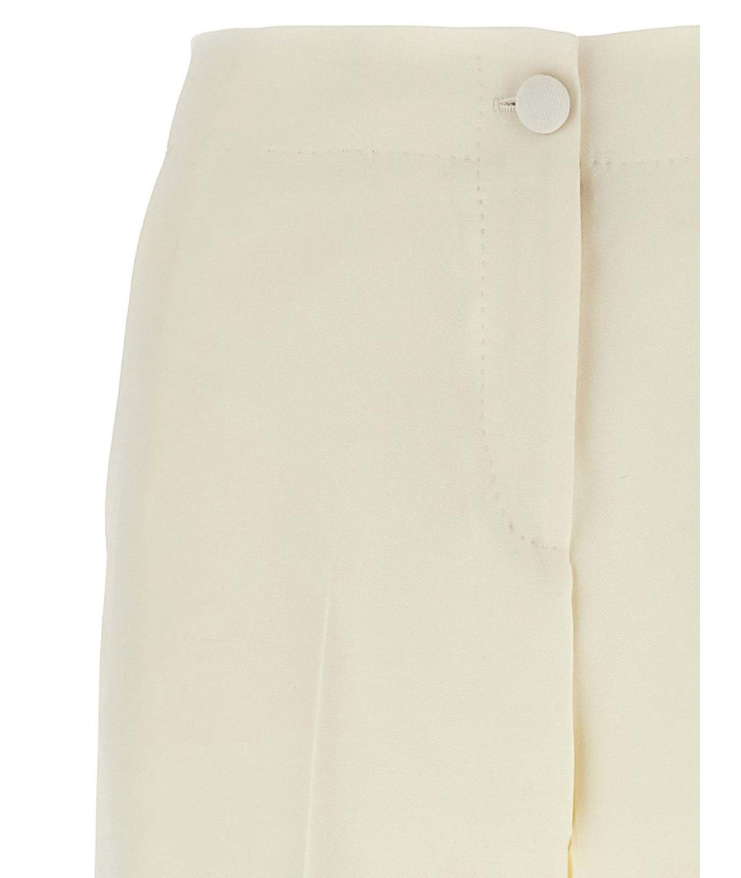 BRIONI Белые шерстяные прямые брюки, фото 3