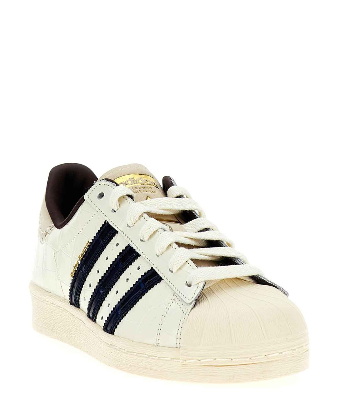 ADIDAS Белые кожаные низкие кроссовки / кеды, фото 2