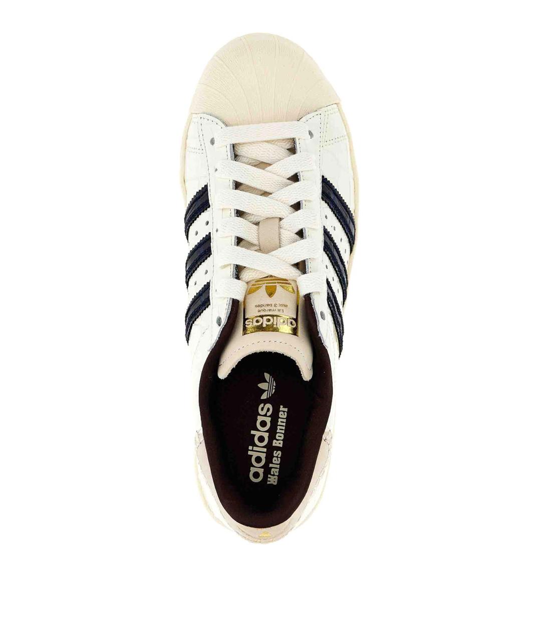 ADIDAS Белые кожаные низкие кроссовки / кеды, фото 4