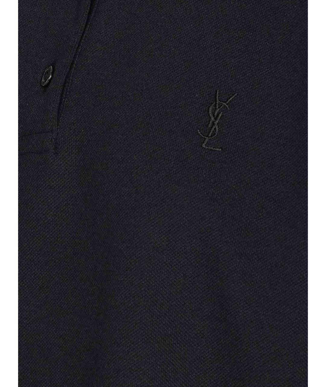SAINT LAURENT Черная полиэстеровая футболка, фото 3