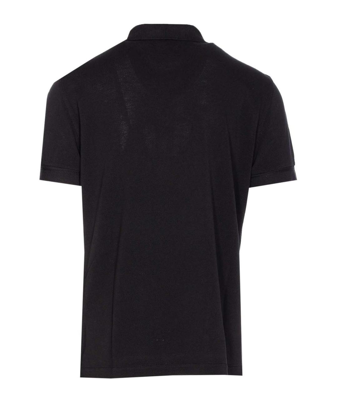 TOM FORD Черное поло с коротким рукавом, фото 2