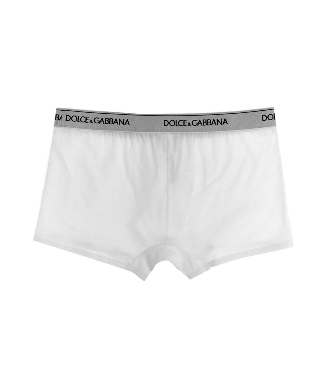 DOLCE&GABBANA Белые хлопковые плавки, фото 2