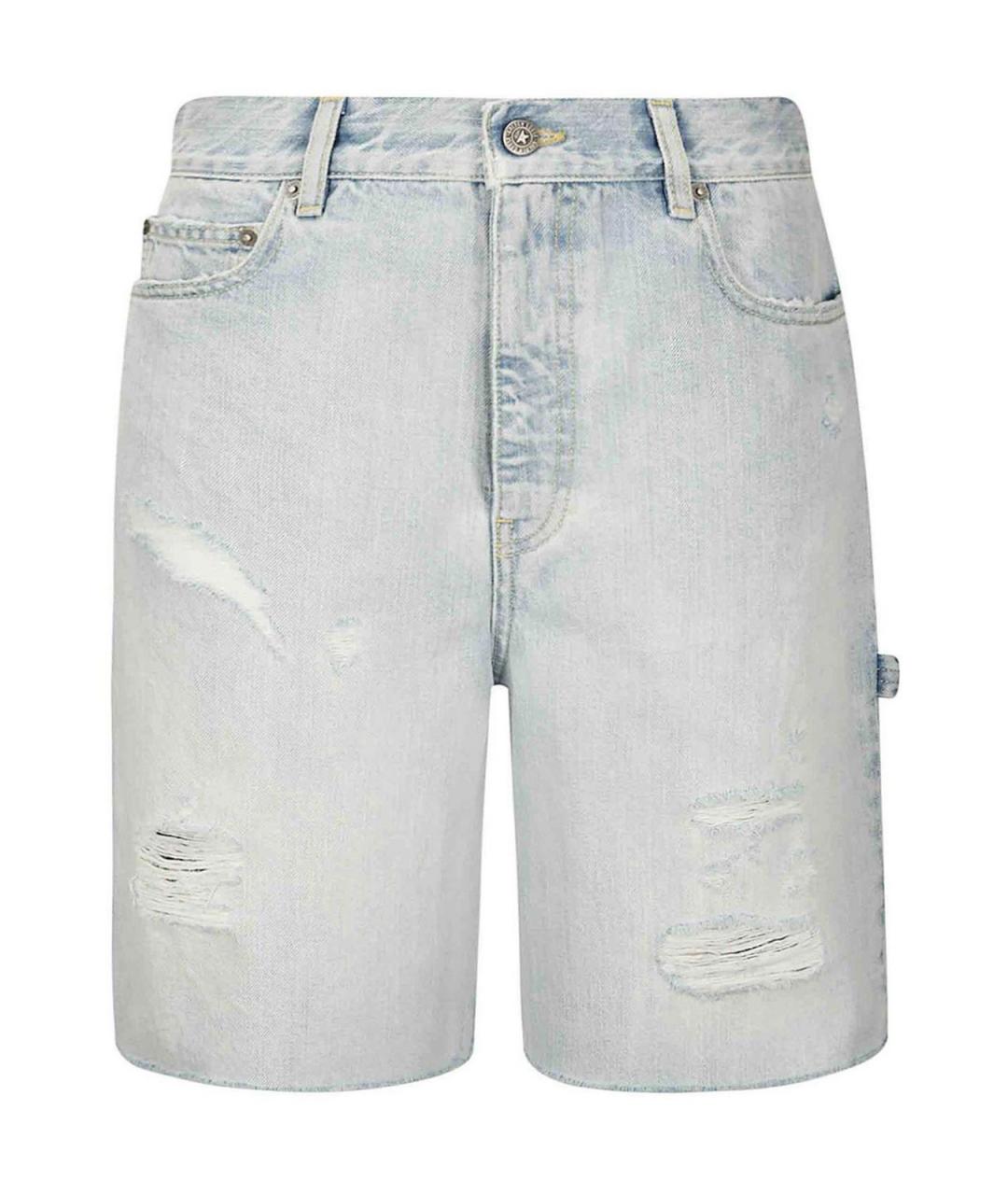 GOLDEN GOOSE Синие хлопковые шорты, фото 1