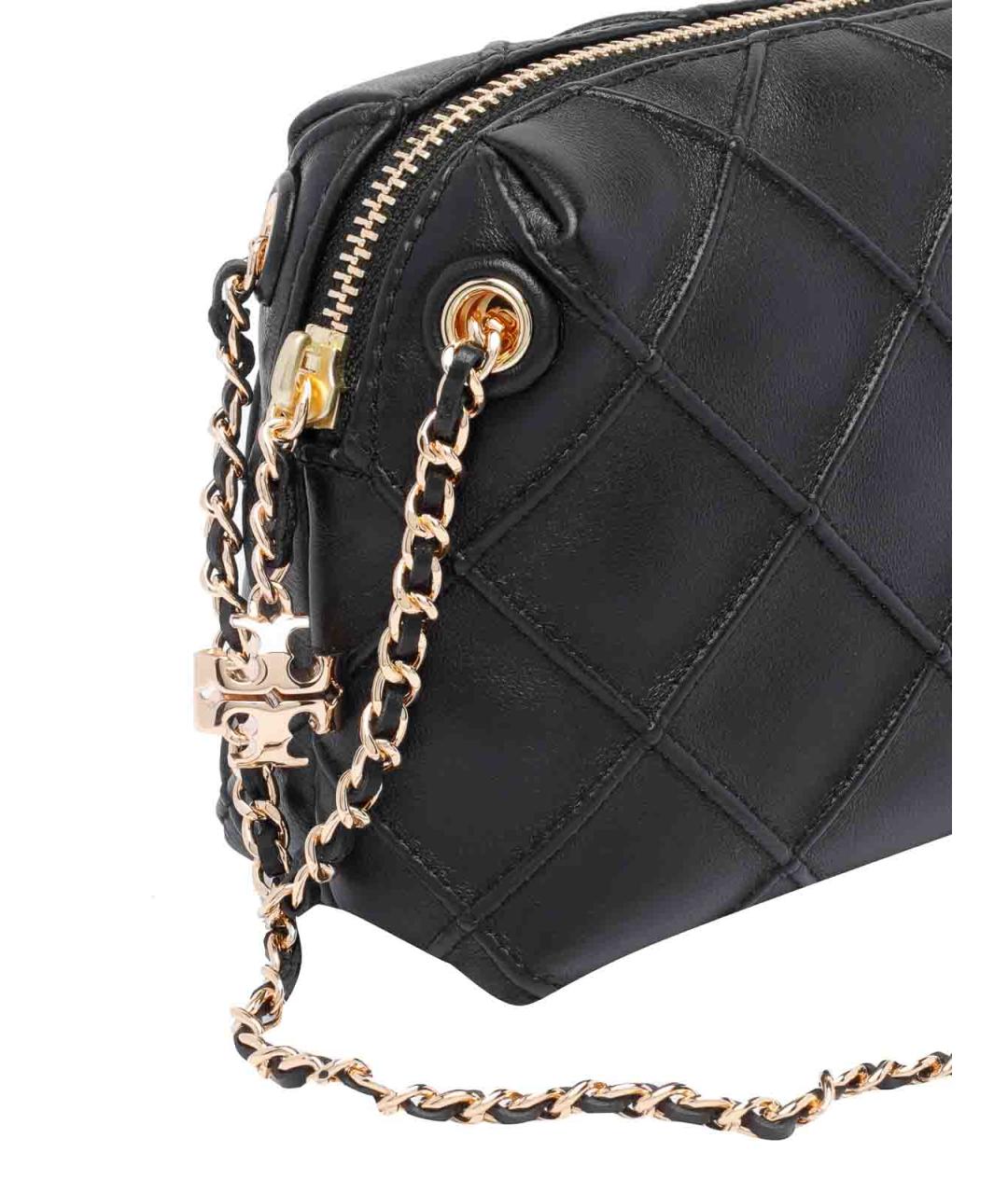 TORY BURCH Черная кожаная сумка через плечо, фото 4