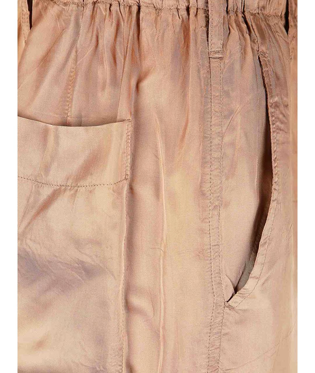 DRIES VAN NOTEN Бежевые вискозные прямые брюки, фото 3