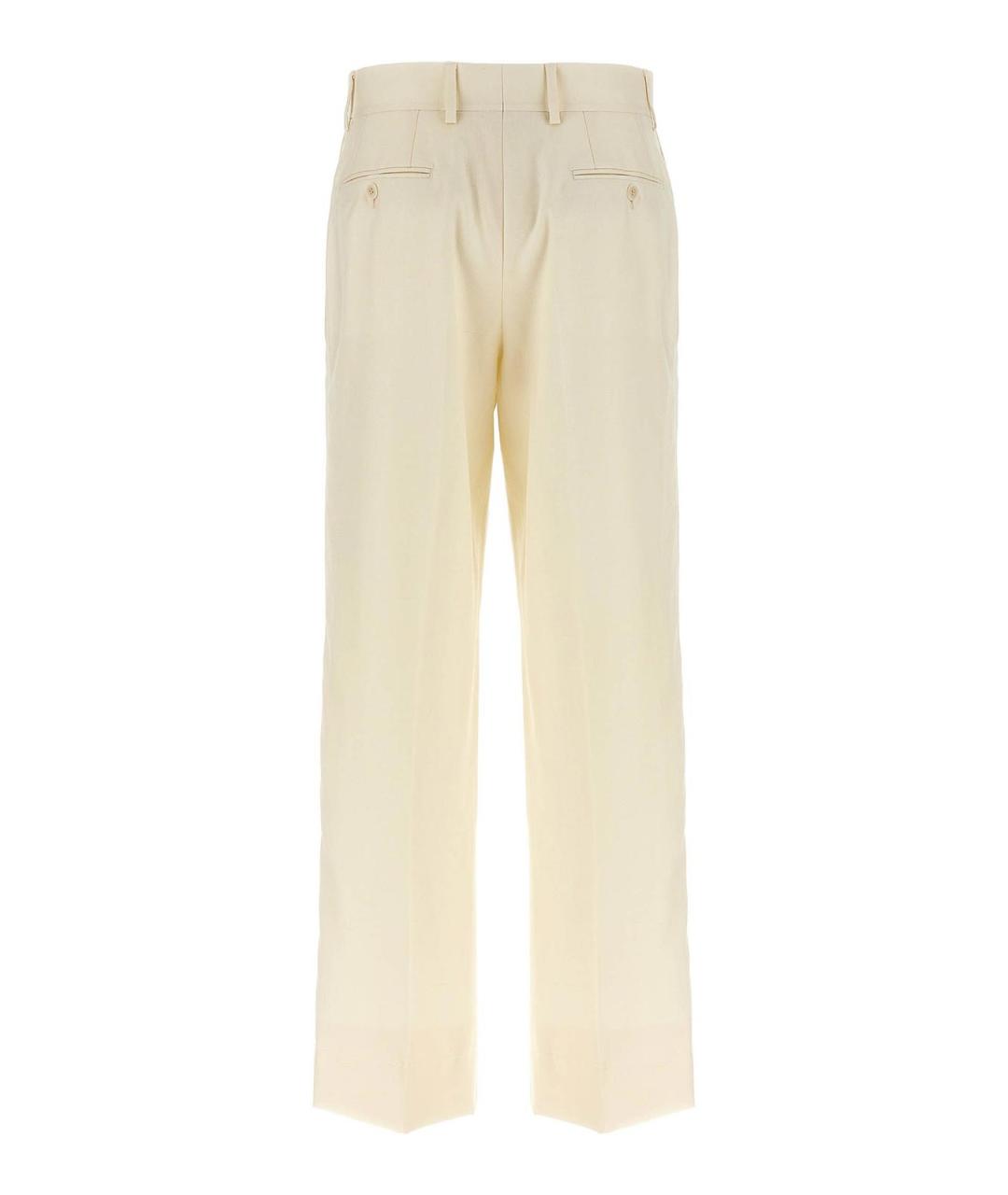 BRIONI Белые шерстяные прямые брюки, фото 2