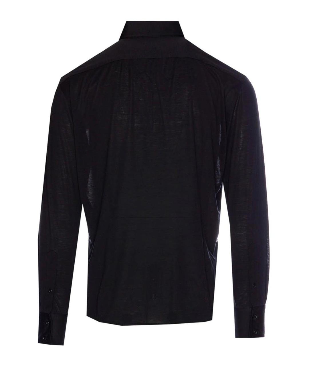 BRUNELLO CUCINELLI Черная хлопковая классическая рубашка, фото 2