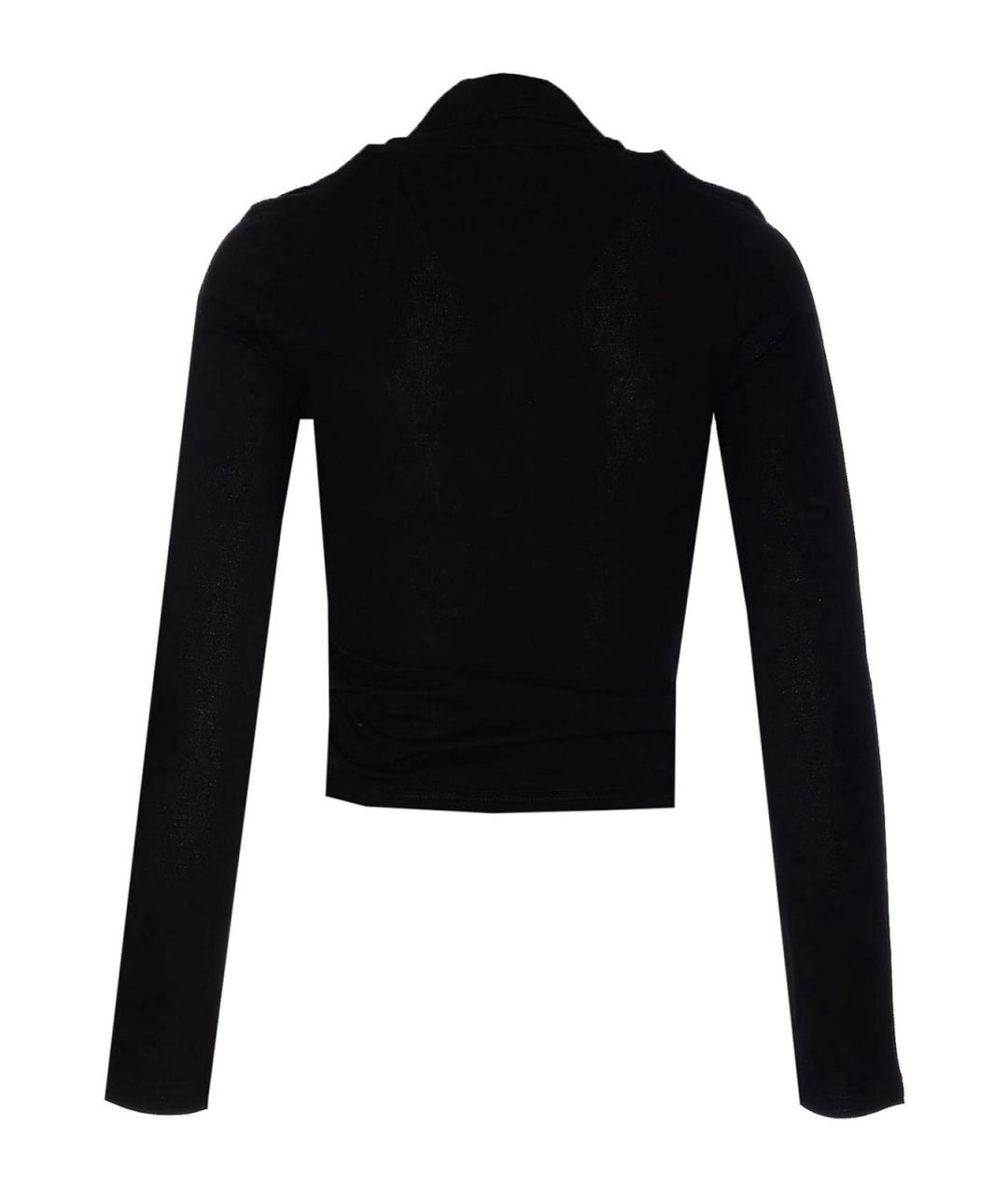 COURREGES Черная хлопковая футболка, фото 2