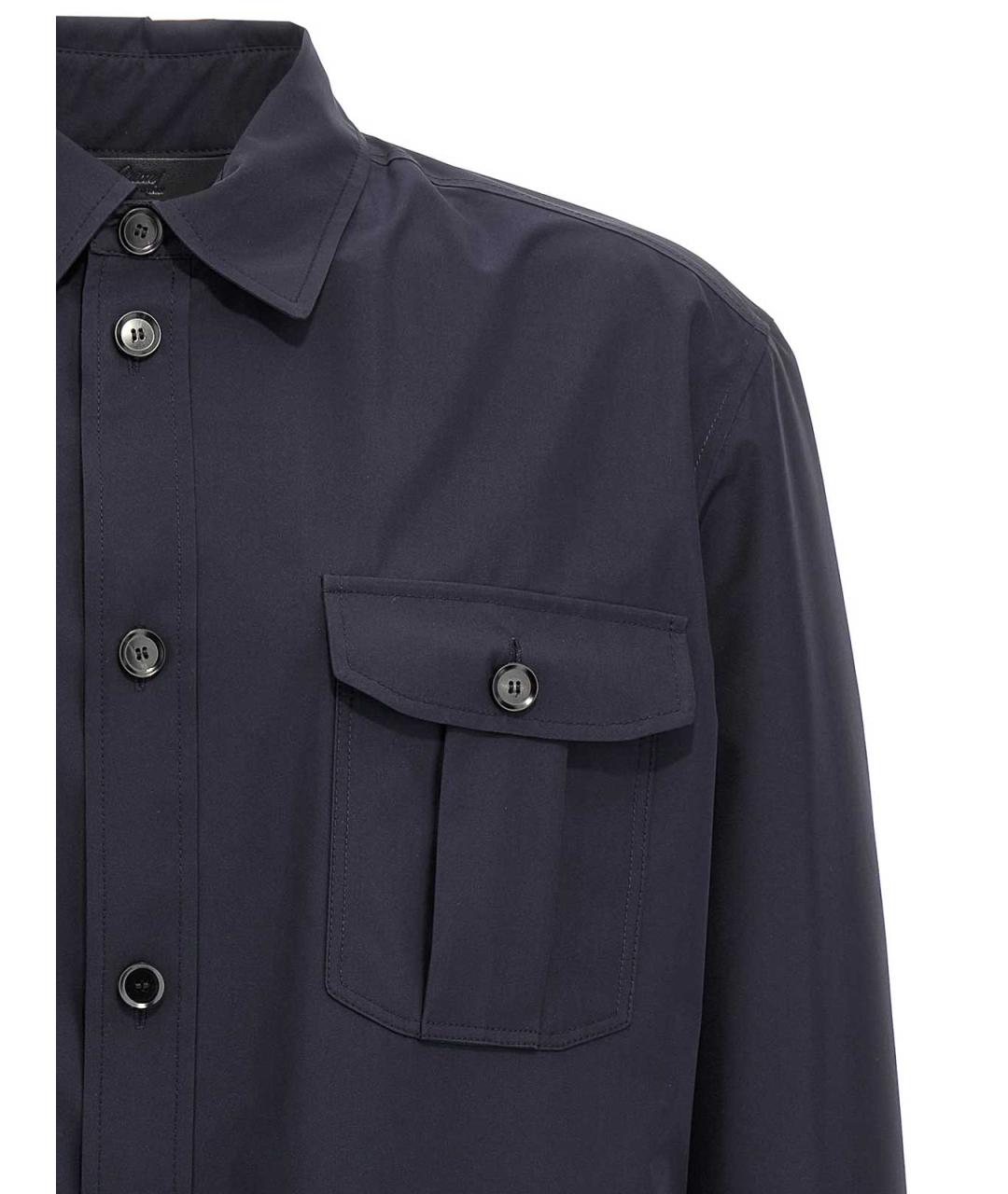 BRIONI Темно-синяя шелковая куртка, фото 3