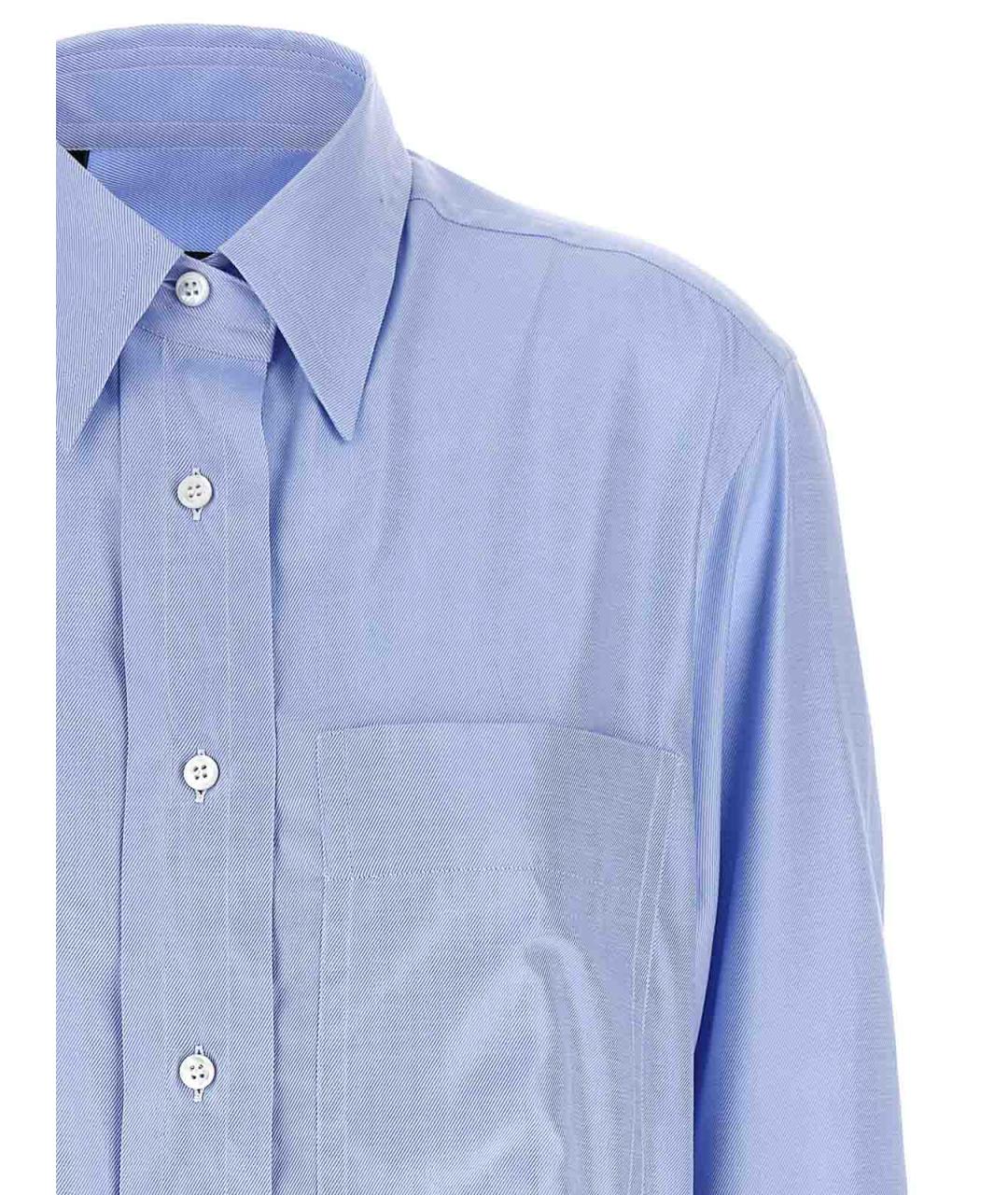 BRIONI Голубая хлопковая рубашка, фото 3