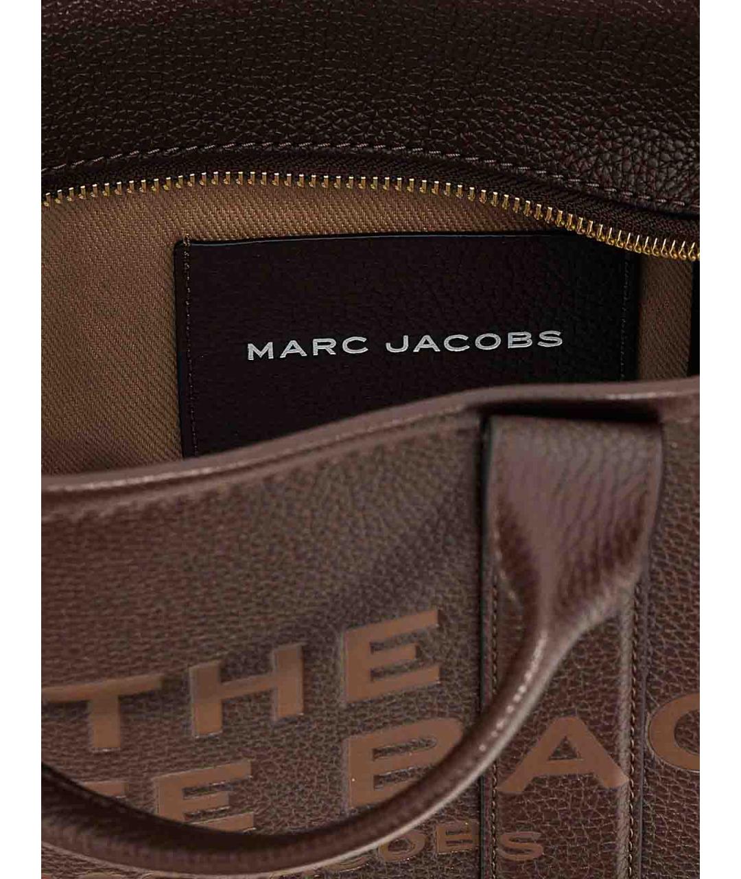 MARC JACOBS Коричневая кожаная сумка тоут, фото 4