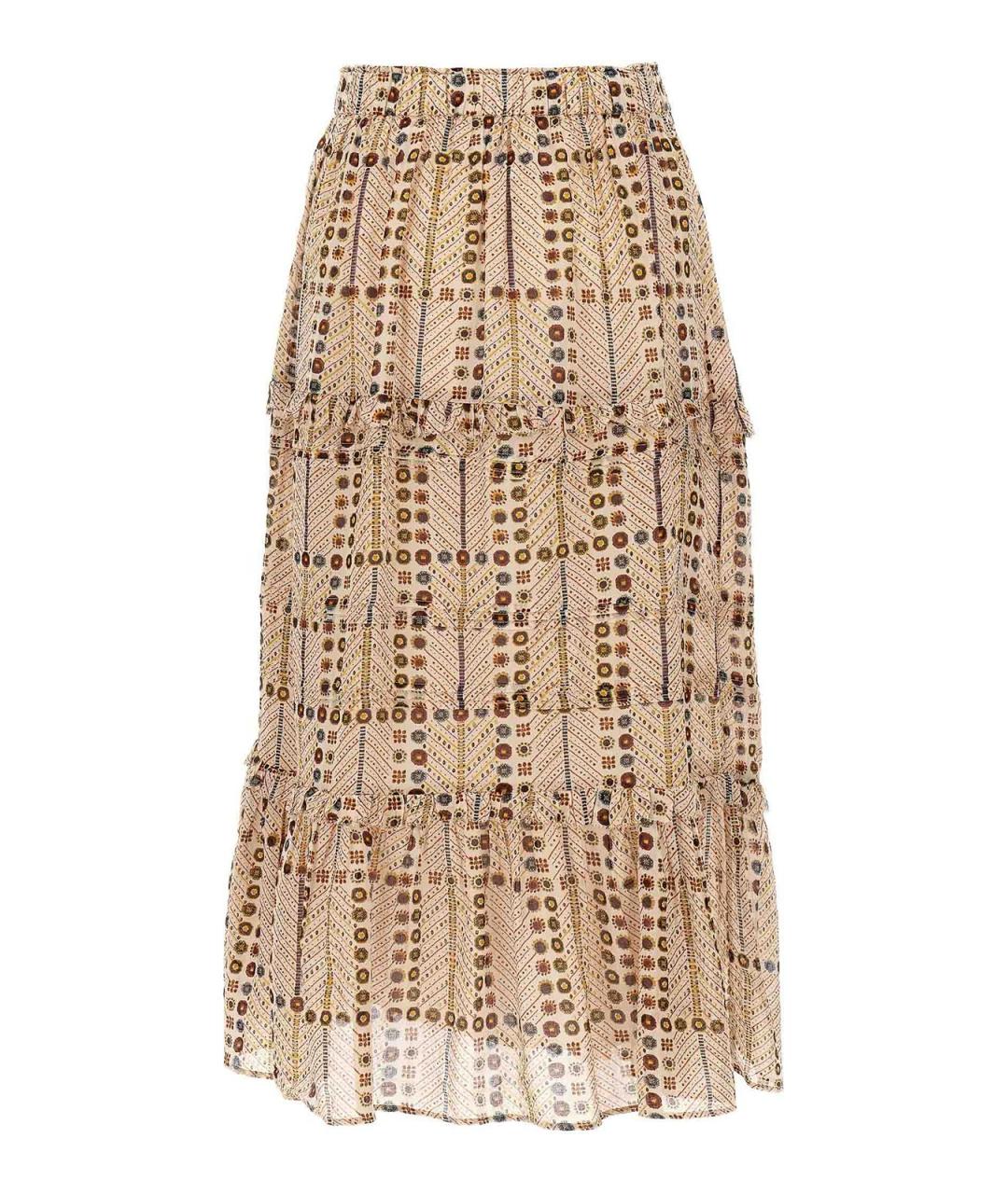 ISABEL MARANT Бежевая хлопковая юбка миди, фото 2