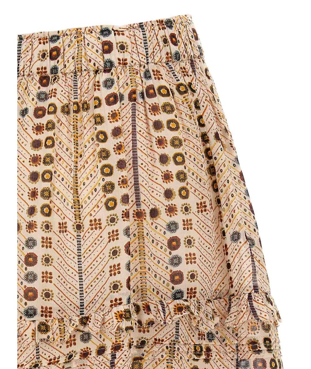 ISABEL MARANT Бежевая хлопковая юбка миди, фото 4