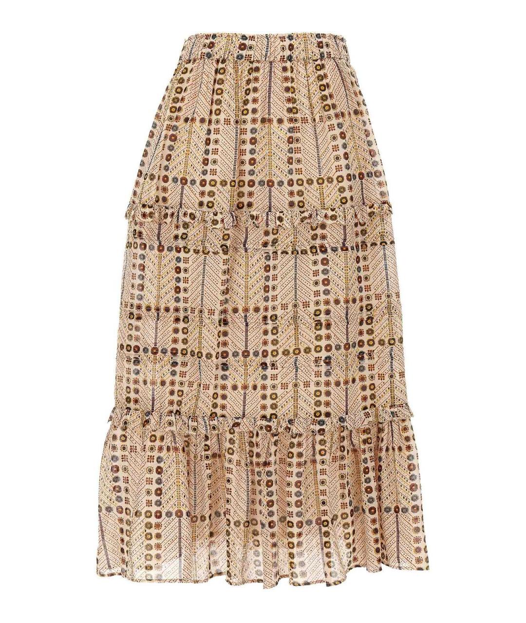 ISABEL MARANT Бежевая хлопковая юбка миди, фото 1