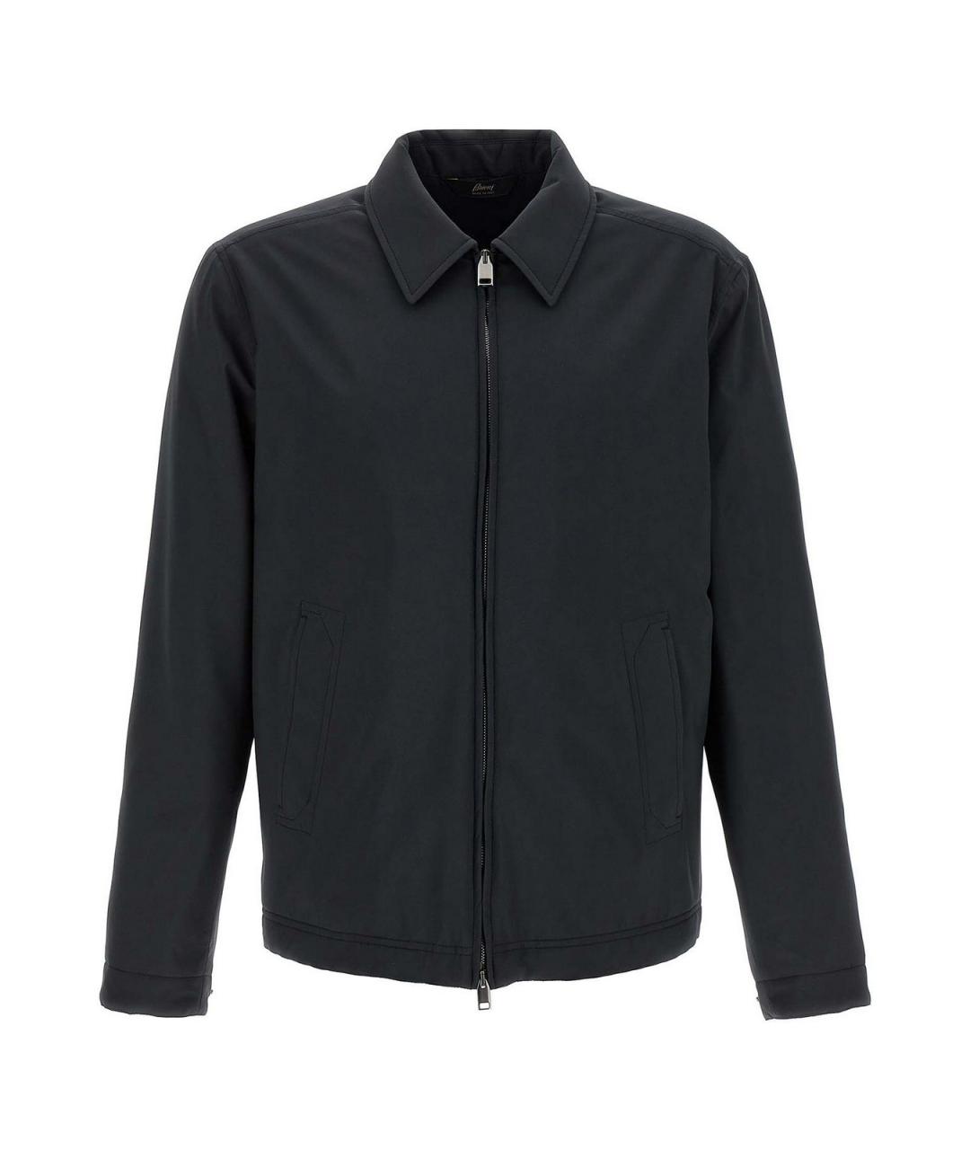 BRIONI Темно-синяя полиэстеровая куртка, фото 1