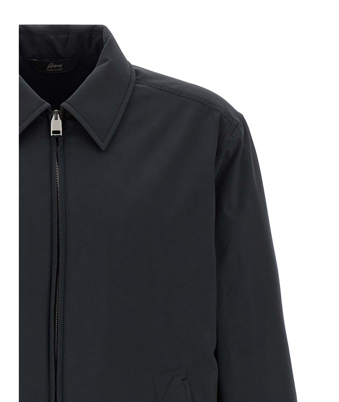 BRIONI Темно-синяя полиэстеровая куртка, фото 3