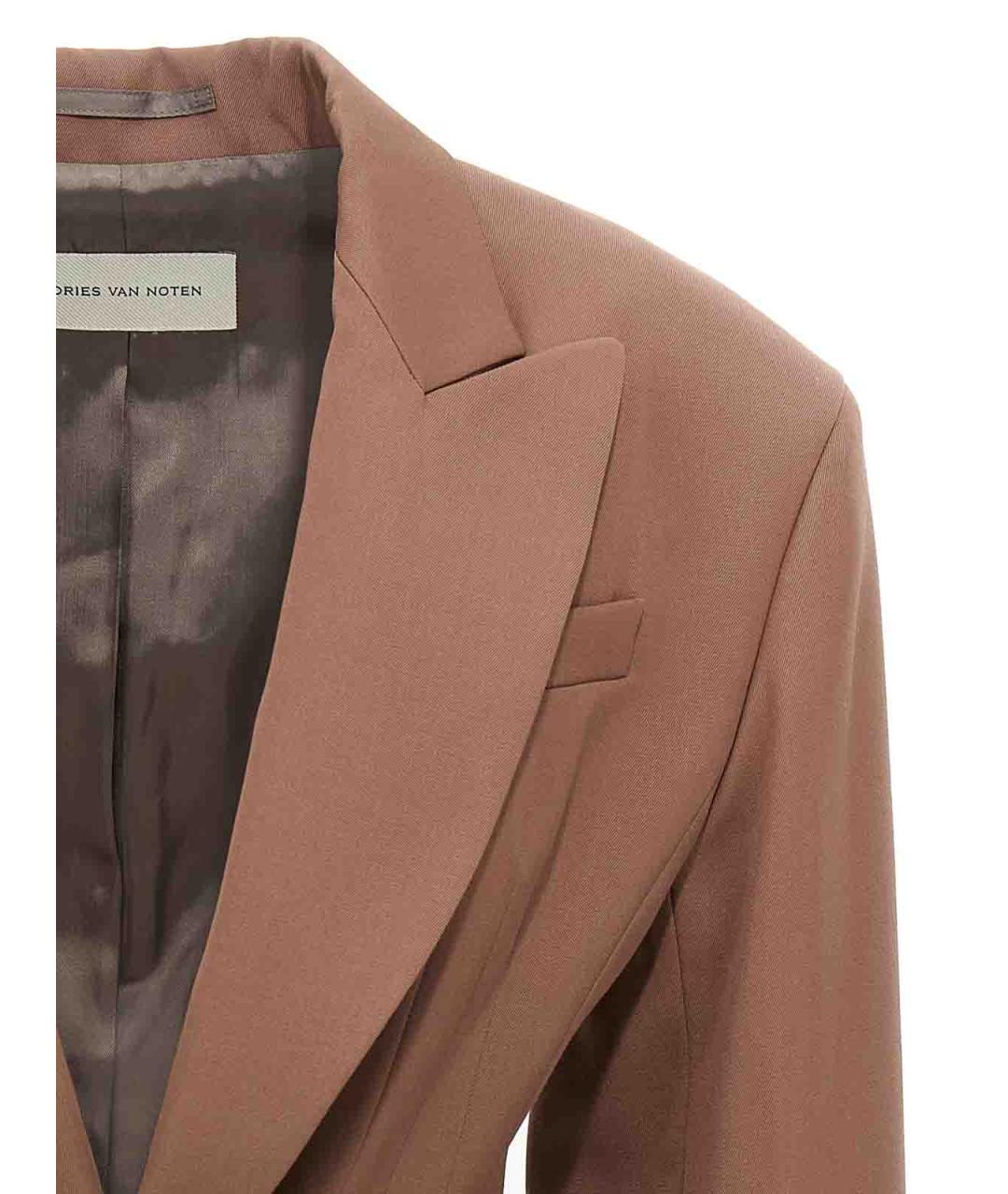 DRIES VAN NOTEN Коричневый шерстяной жакет/пиджак, фото 3