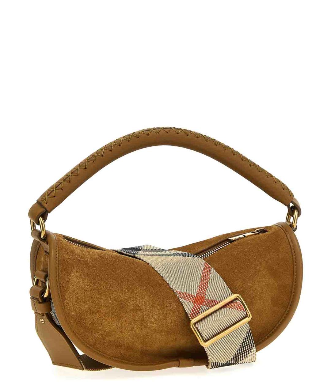 BURBERRY Коричневая замшевая сумка через плечо, фото 2