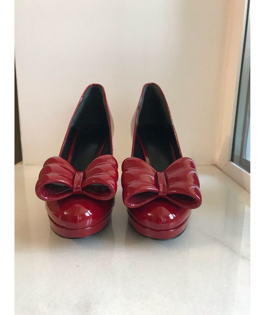 SONIA RYKIEL Красные туфли из лакированной кожи, фото 3