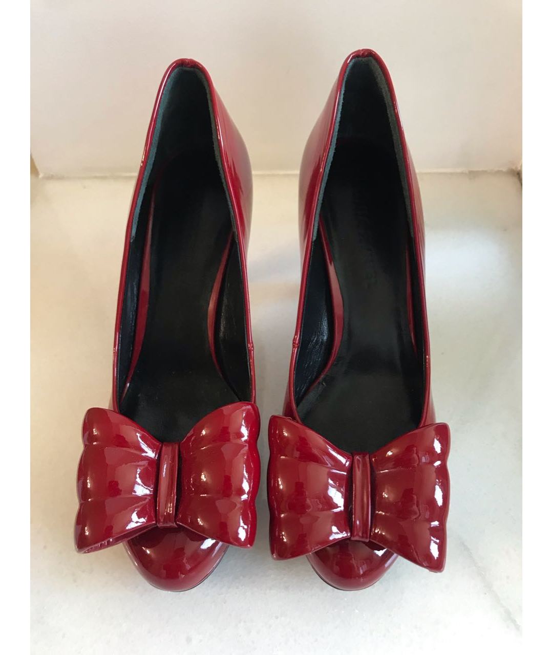 SONIA RYKIEL Красные туфли из лакированной кожи, фото 2