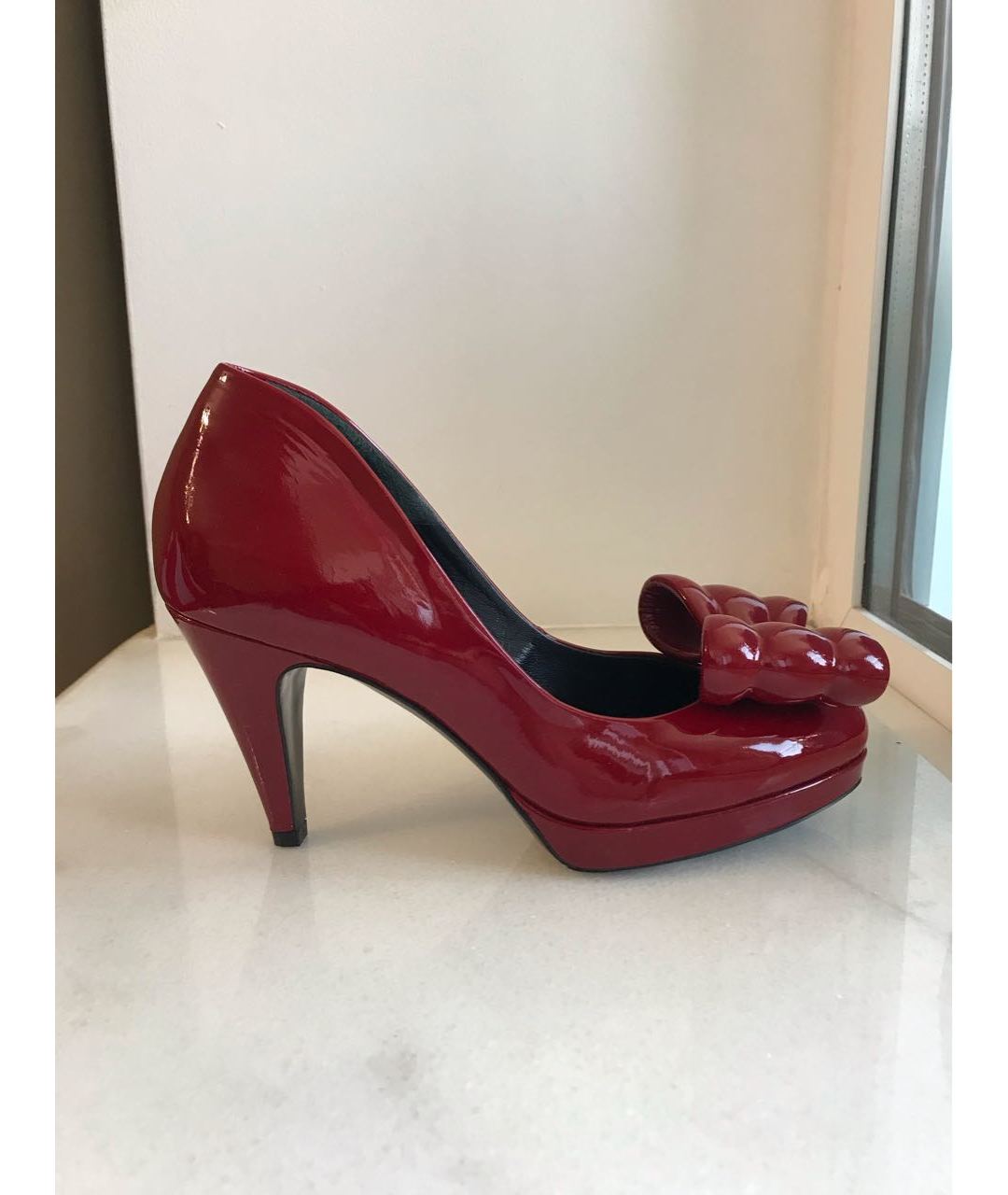 SONIA RYKIEL Красные туфли из лакированной кожи, фото 5
