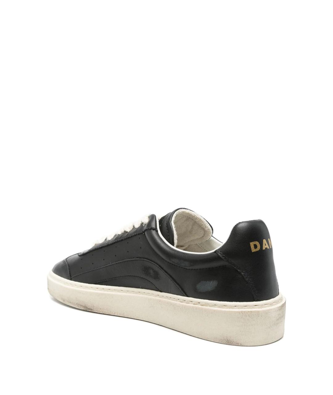 DSQUARED2 Черные кожаные низкие кроссовки / кеды, фото 4