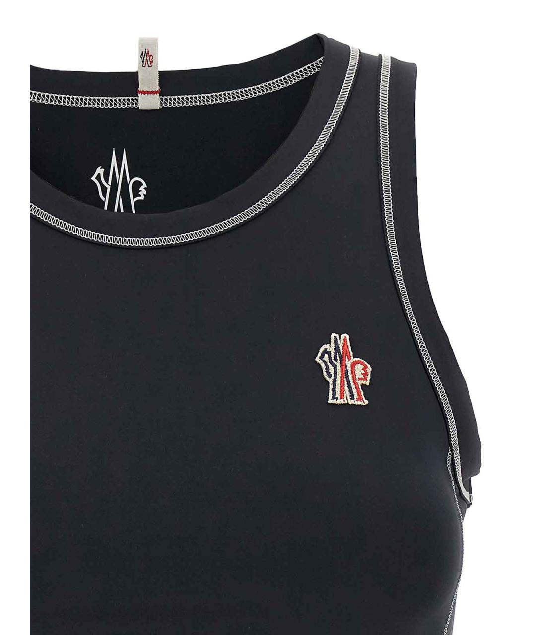 MONCLER Черная майка, фото 3