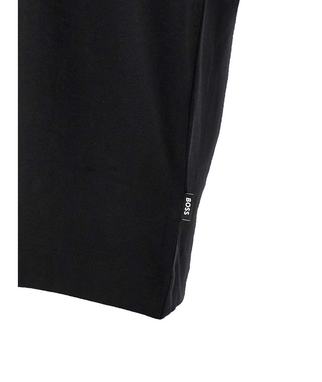 HUGO BOSS Черная хлопковая футболка, фото 4