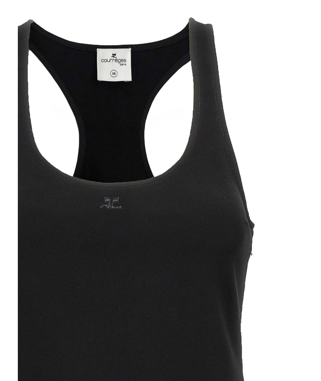 COURREGES Черное полиэстеровое повседневное платье, фото 3