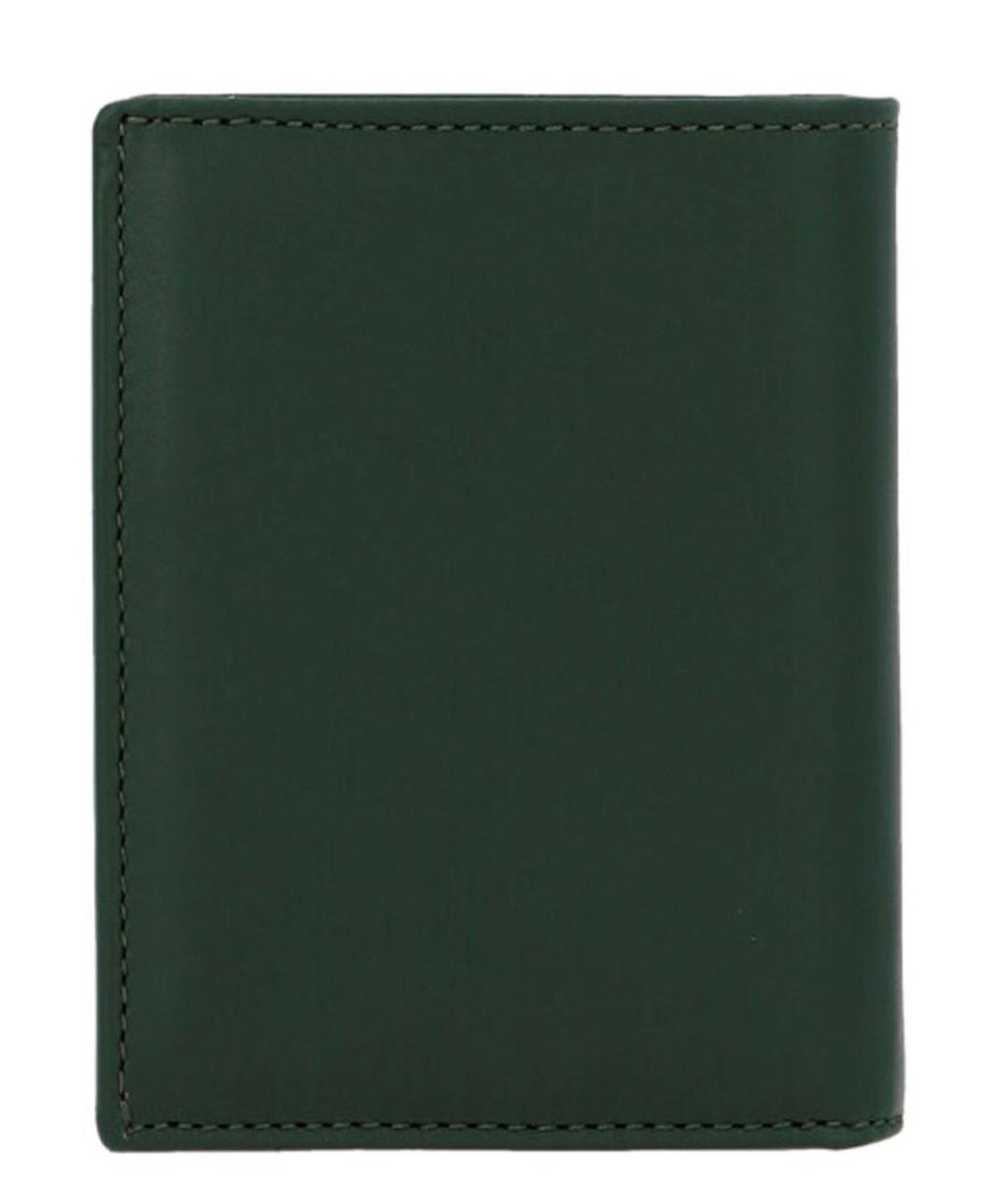 COMME DES GARÇONS WALLET Зеленый кожаный кошелек, фото 2