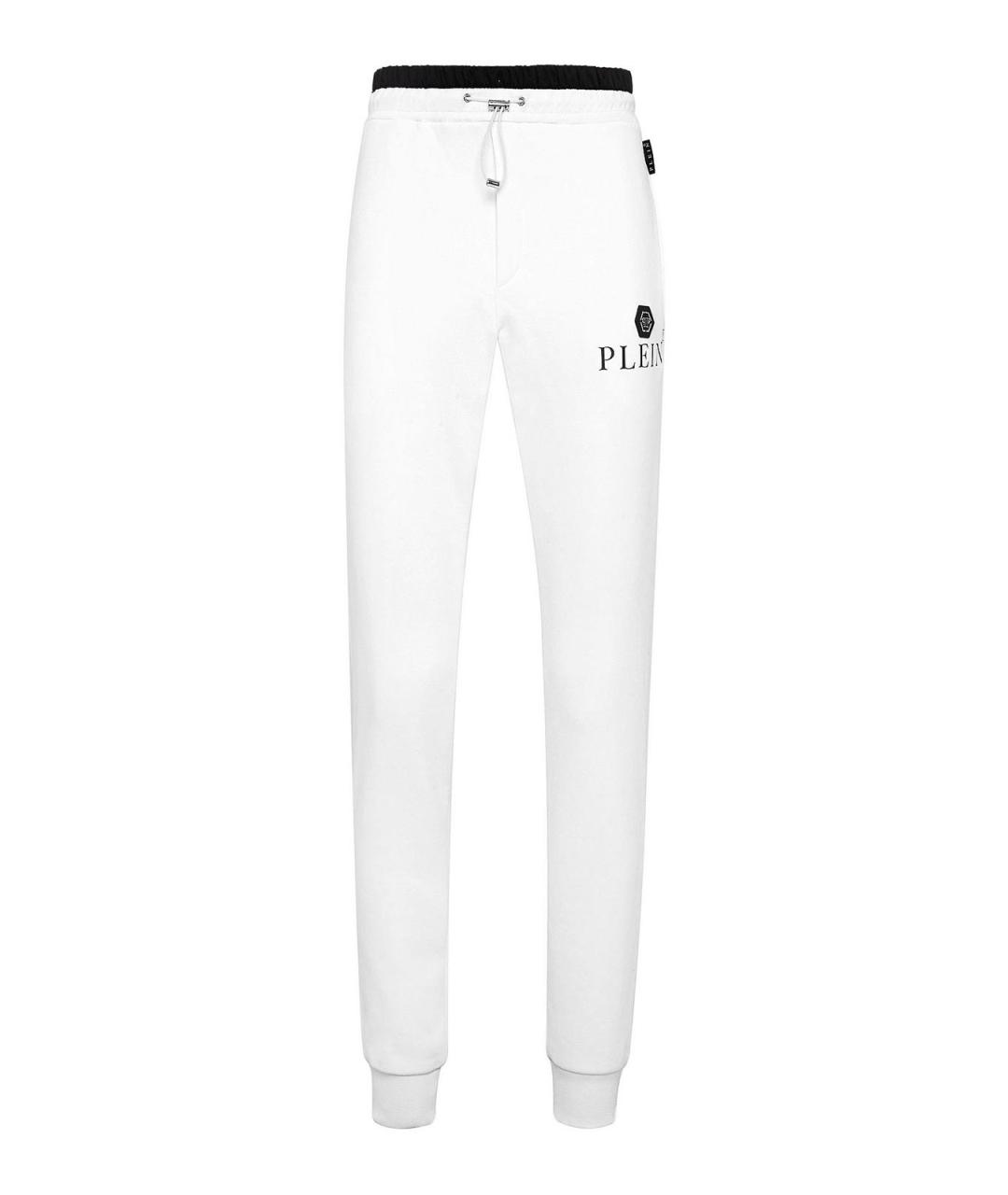 PHILIPP PLEIN Белые хлопковые повседневные брюки, фото 1