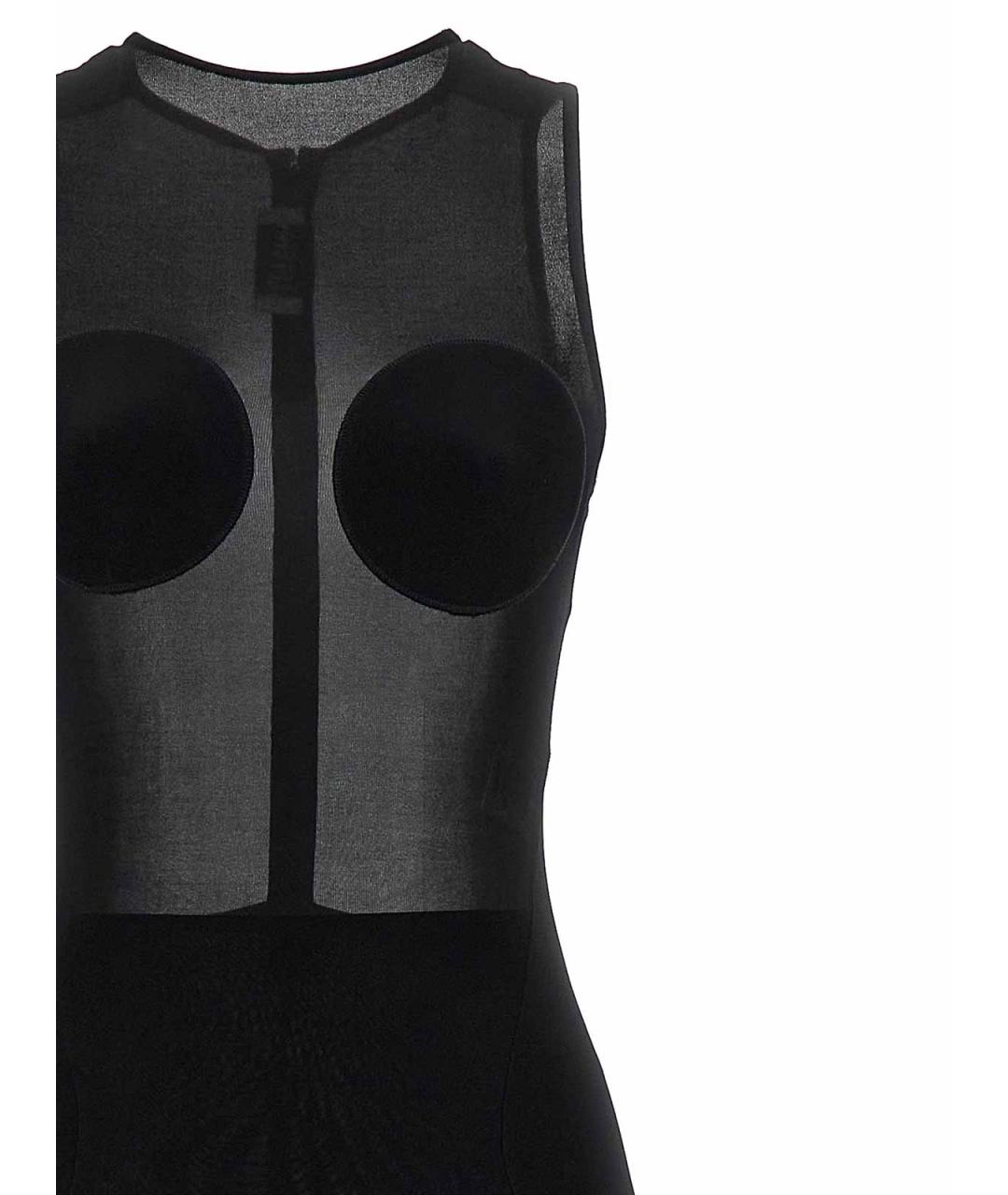 JEAN PAUL GAULTIER Черное вискозное повседневное платье, фото 3