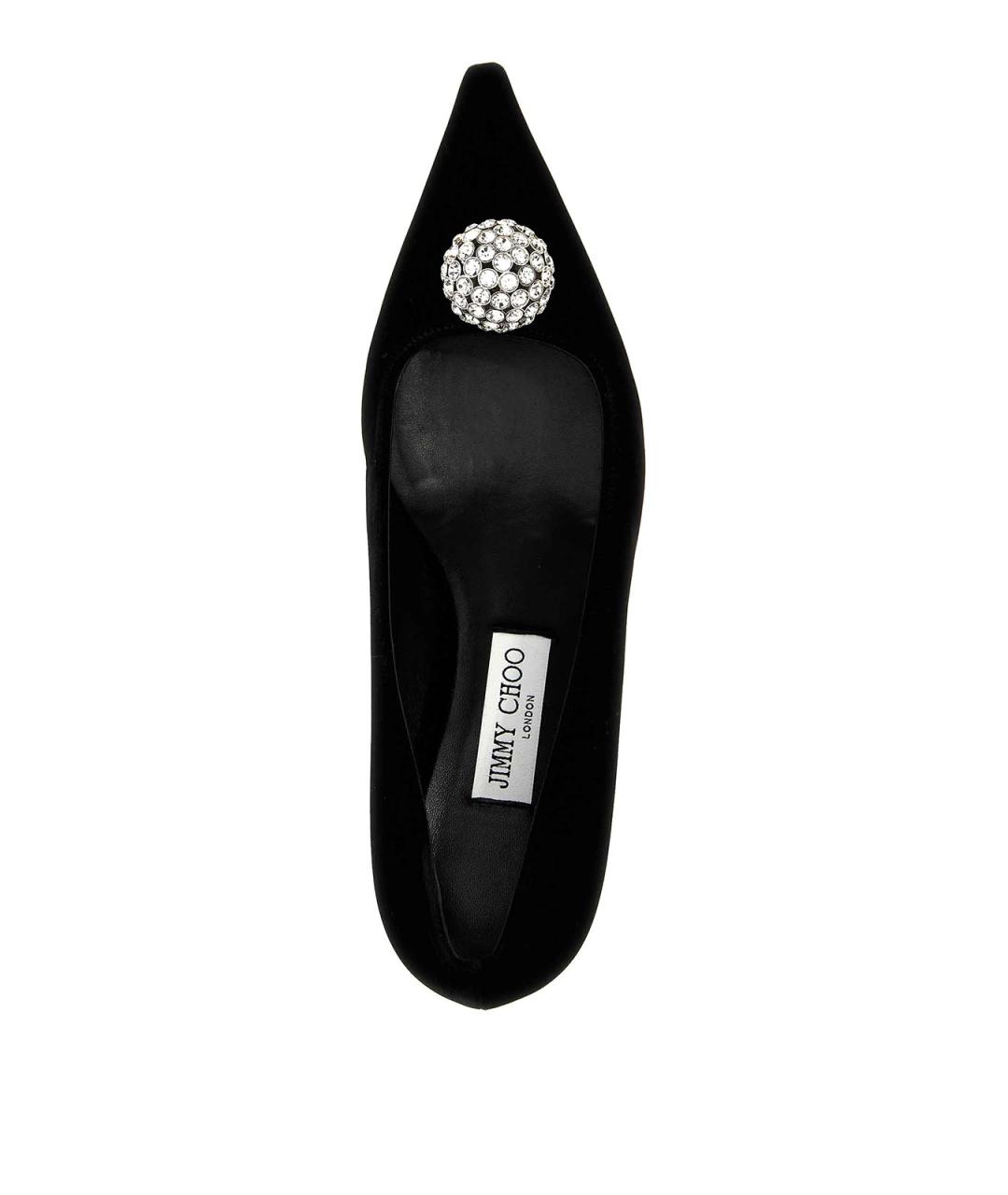 JIMMY CHOO Черные бархатные туфли, фото 4