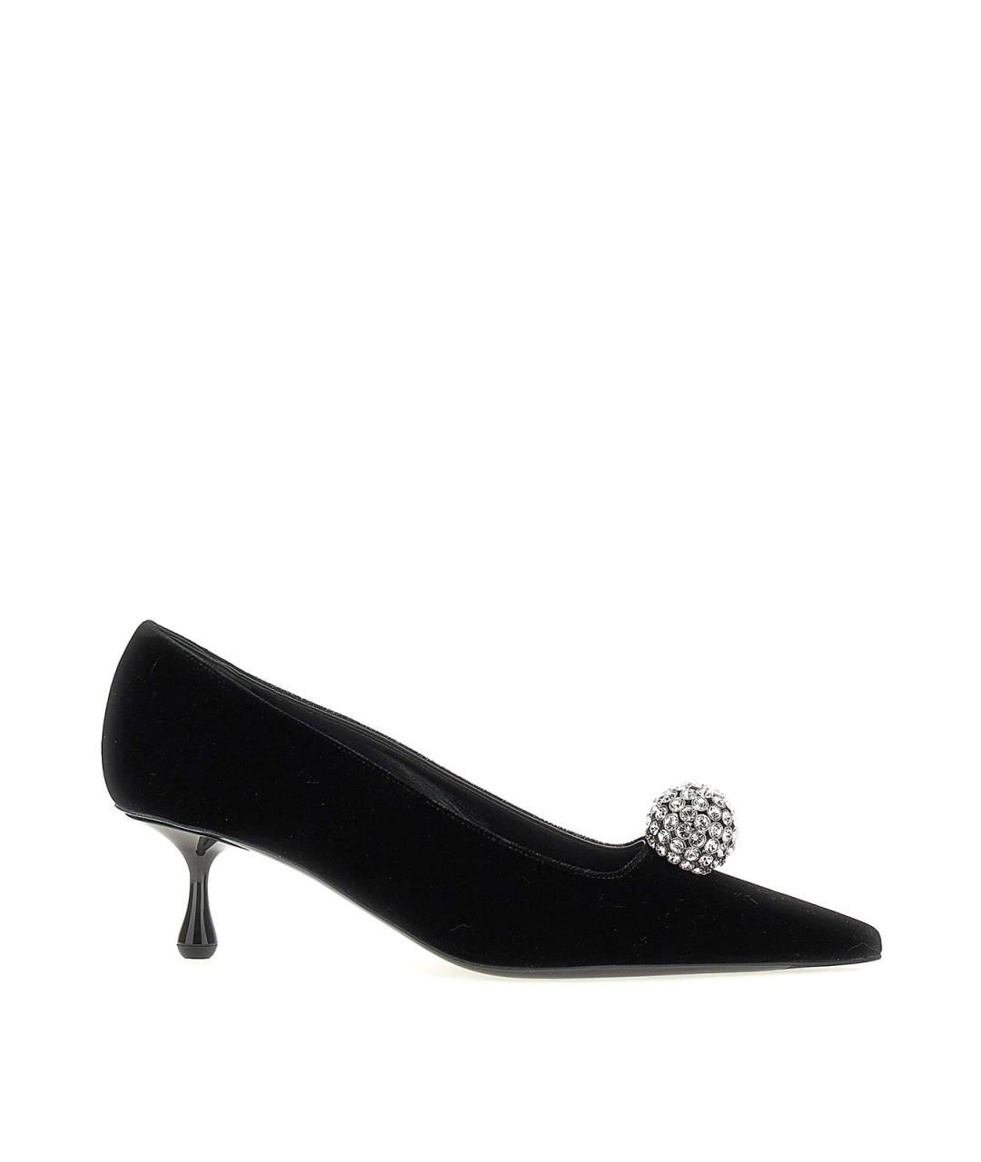 JIMMY CHOO Черные бархатные туфли, фото 1
