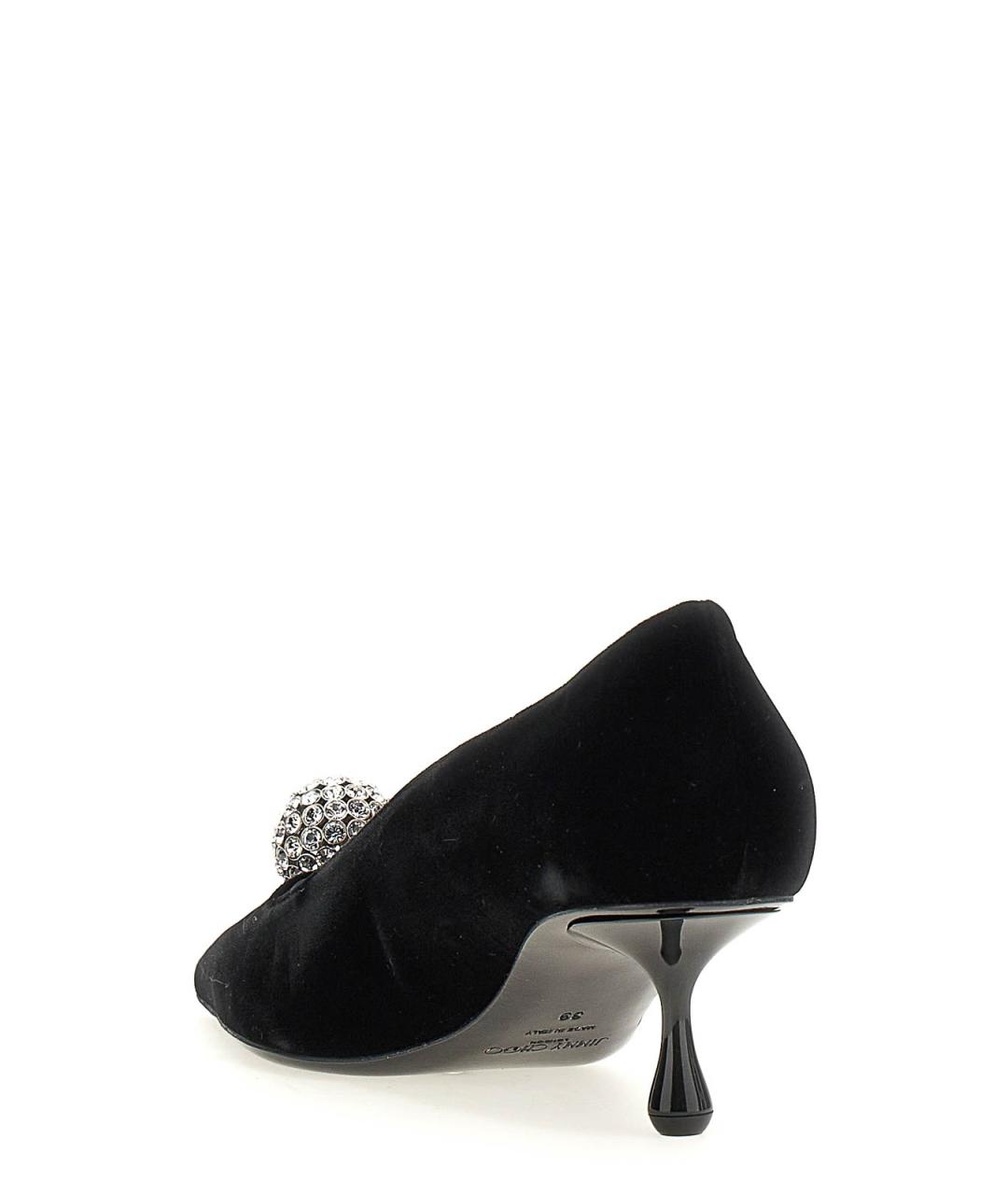 JIMMY CHOO Черные бархатные туфли, фото 3