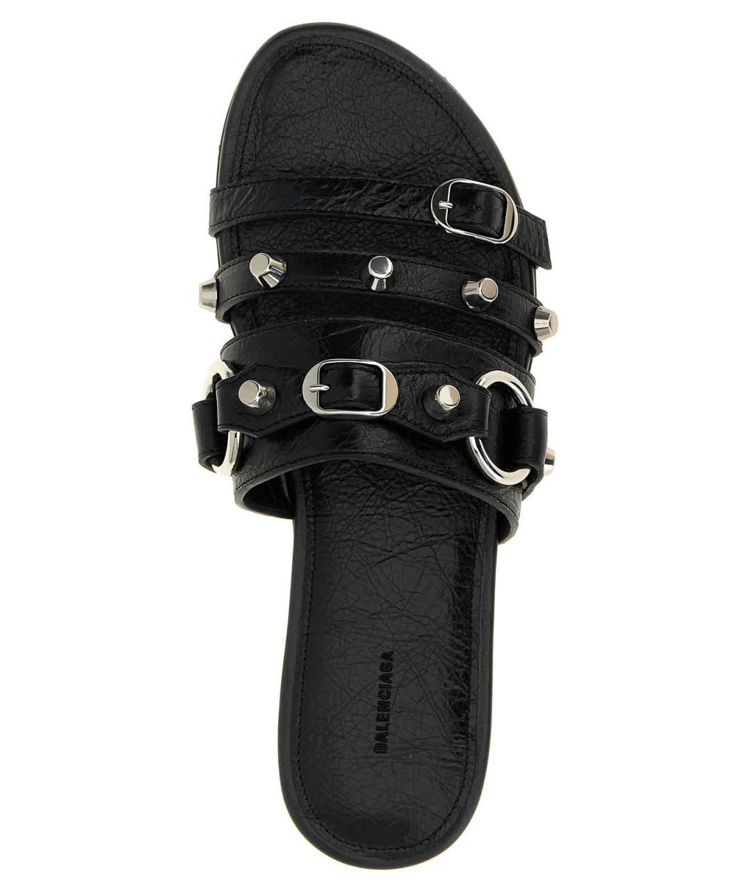 BALENCIAGA Черные кожаные сандалии, фото 4